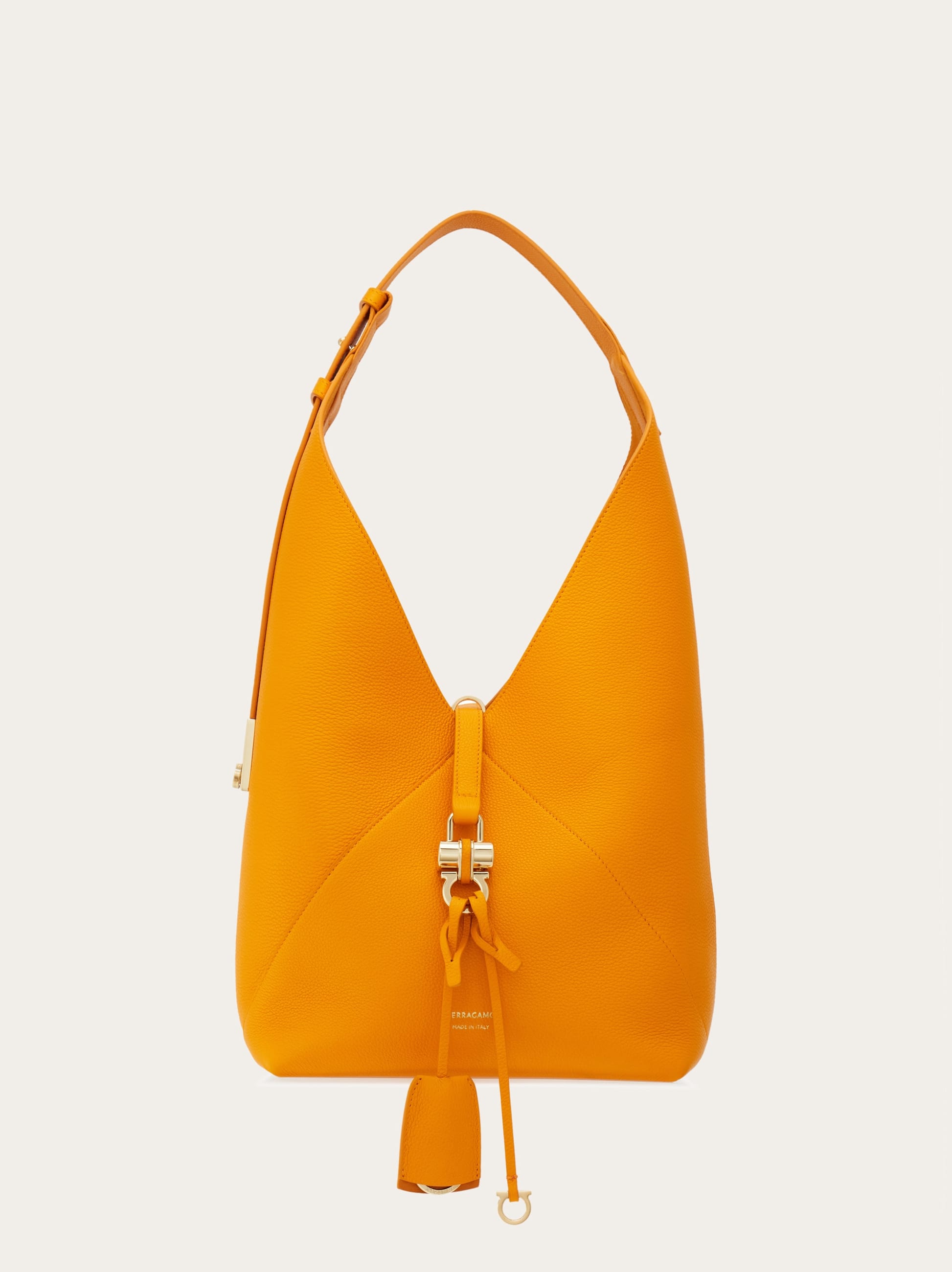 Ferragamo Donna Borsa hobo V-shaped (M) Arancione