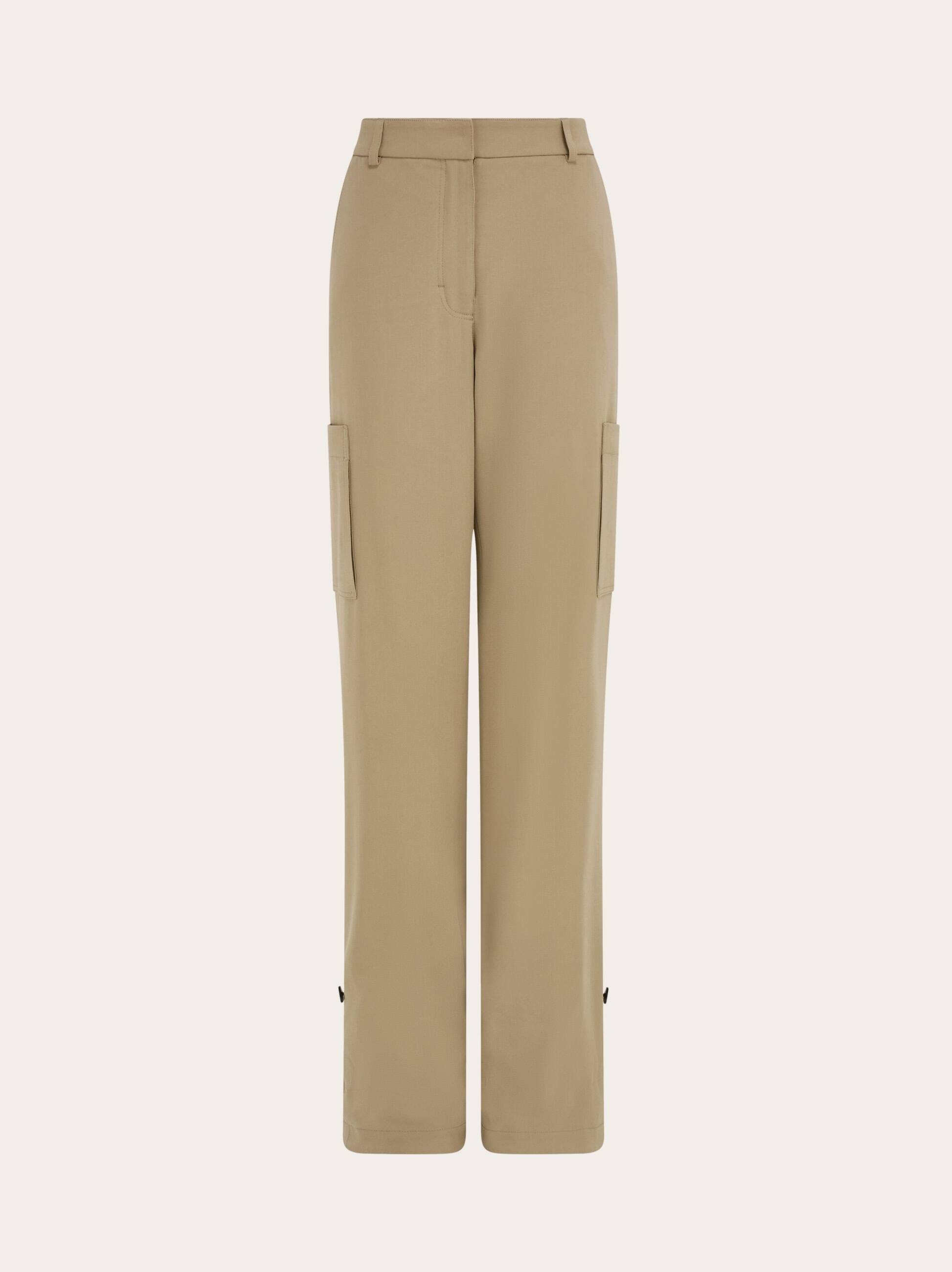 Ferragamo Donna Pantalone cargo in misto seta Beige