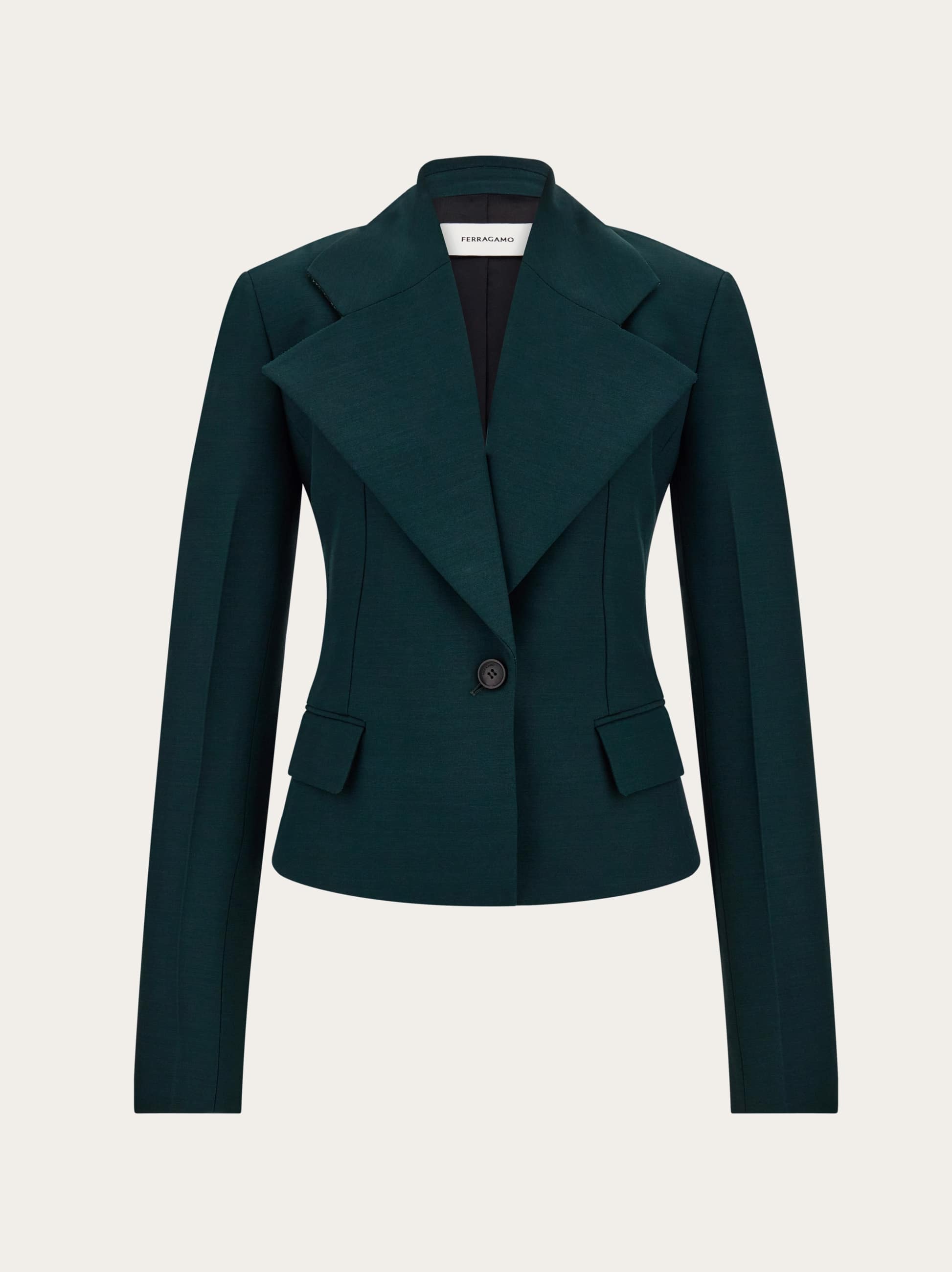 Ferragamo Donna Blazer cropped Verde