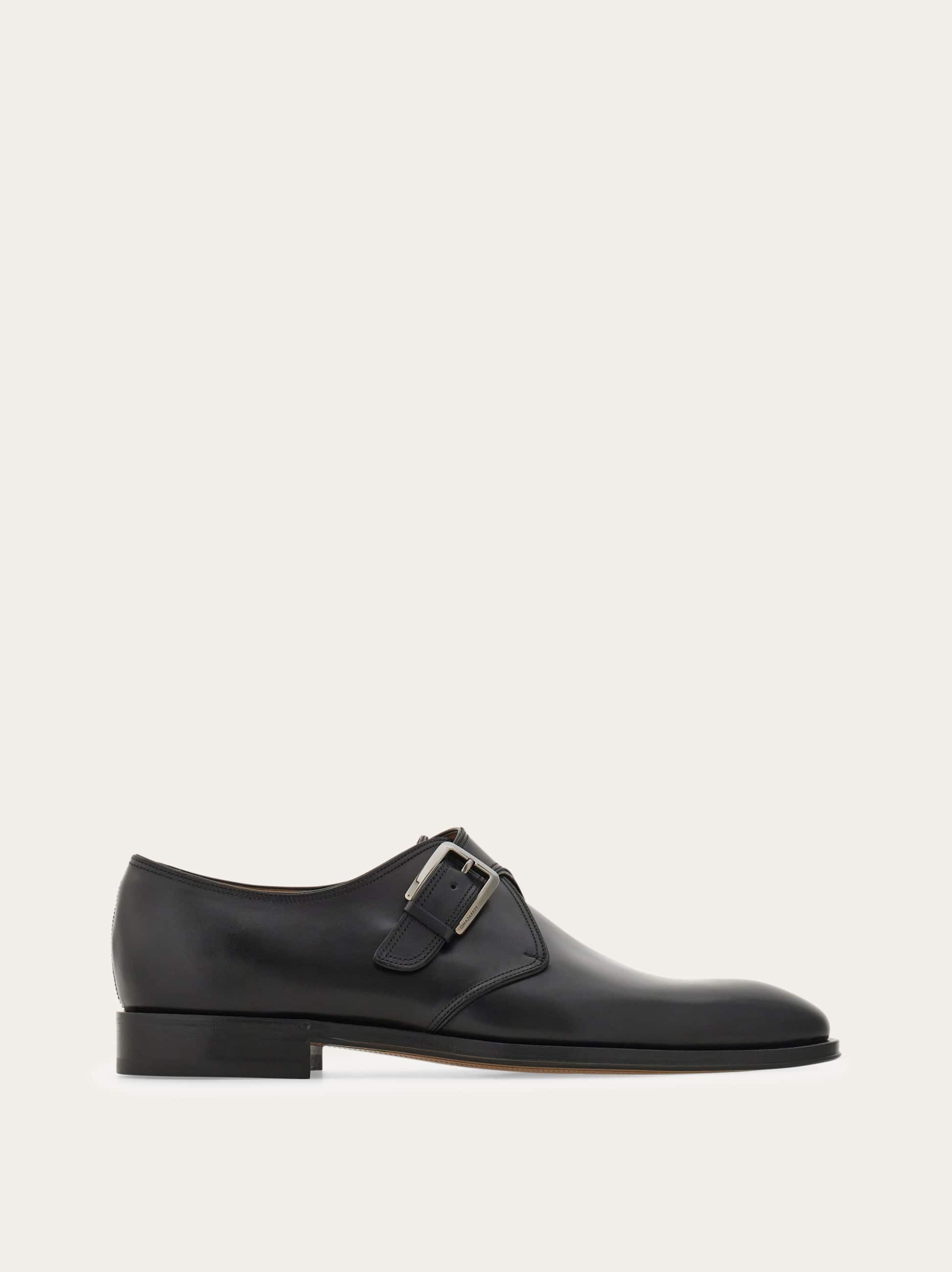 Ferragamo Buckle-fastening Leather Monk Shoes