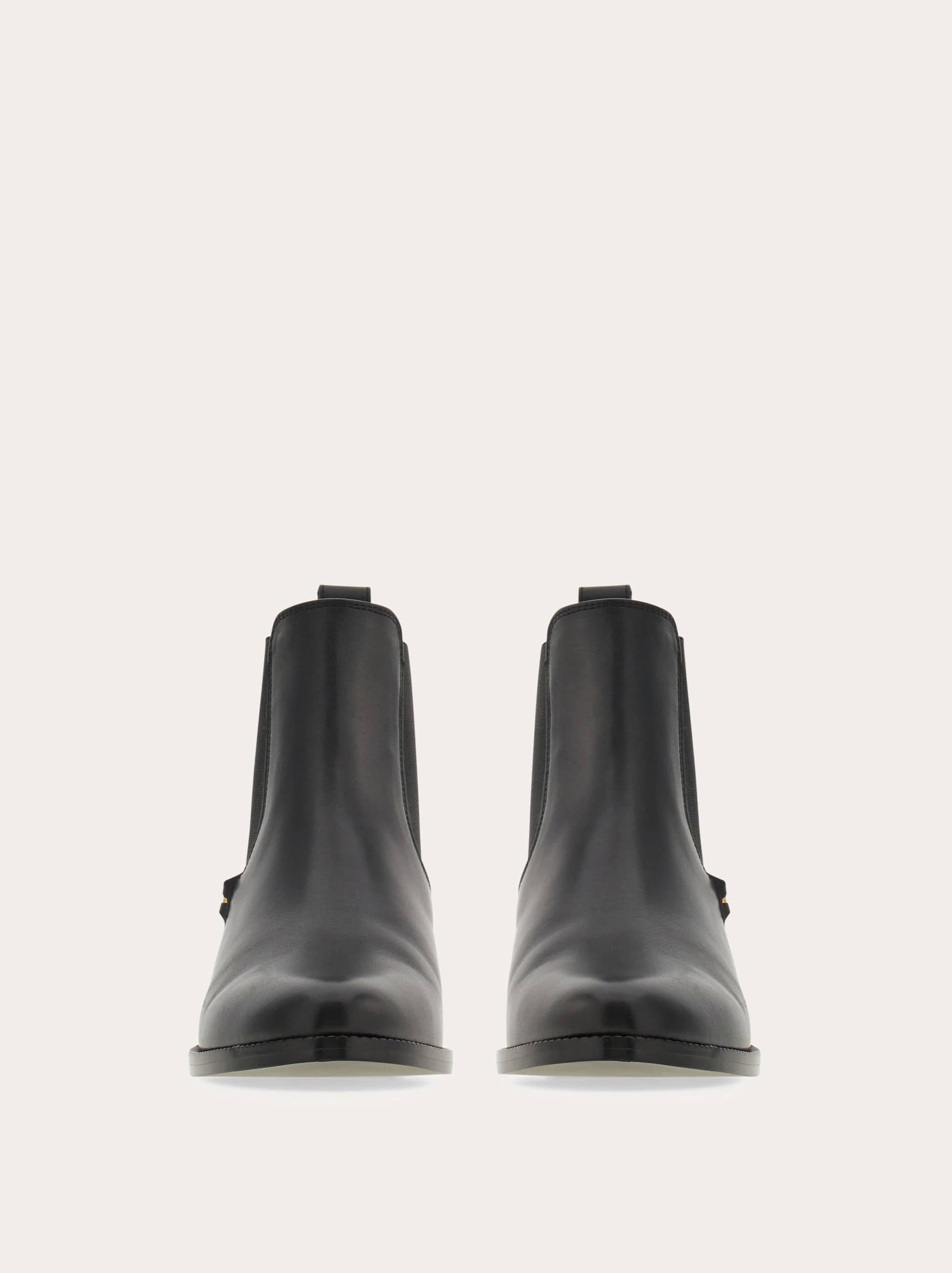 Ferragamo F Buckle Chelsea Boot In Black