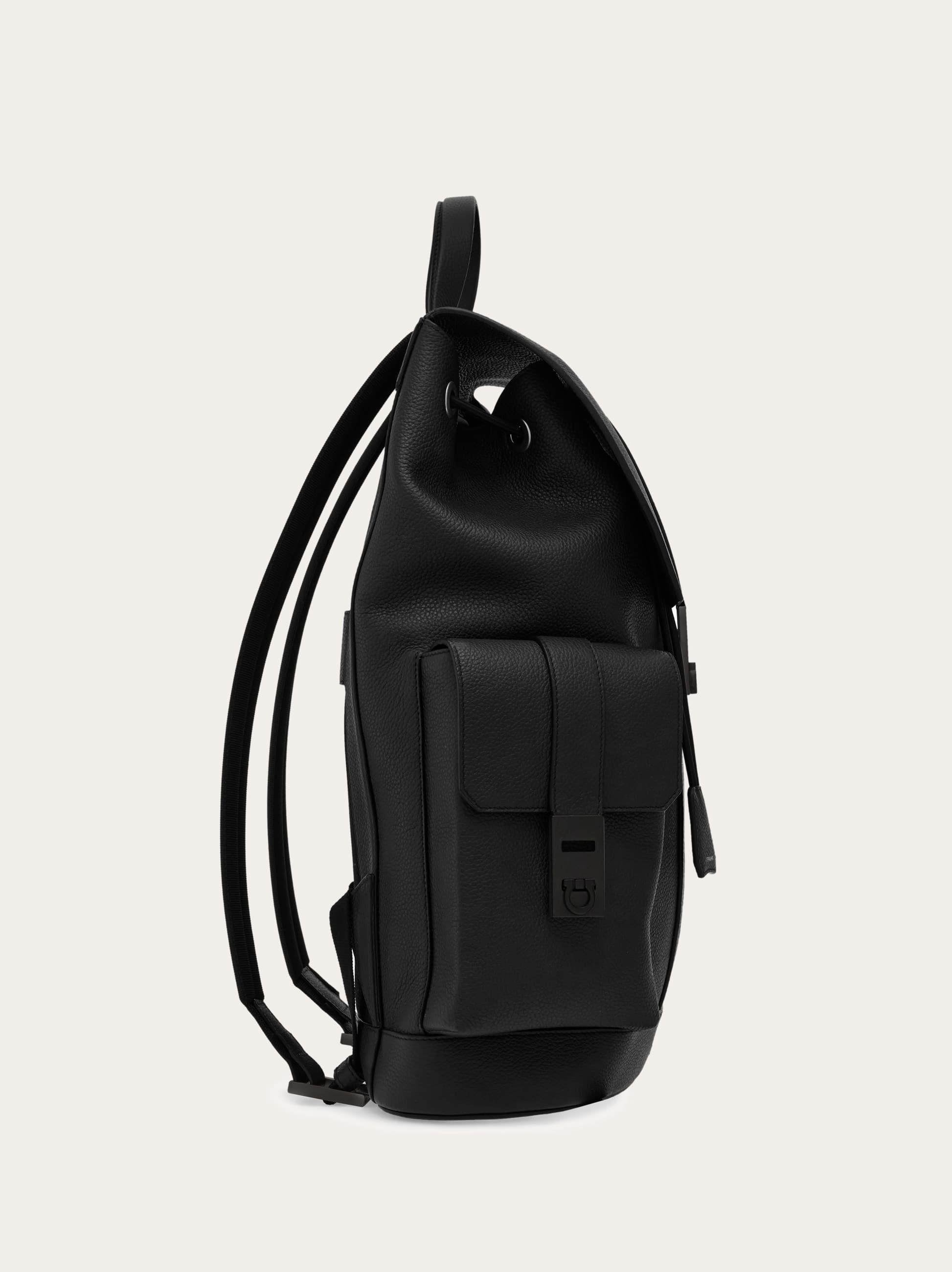  Ferragamo Herren Rucksack Mit Doppeltasche Schwarz 