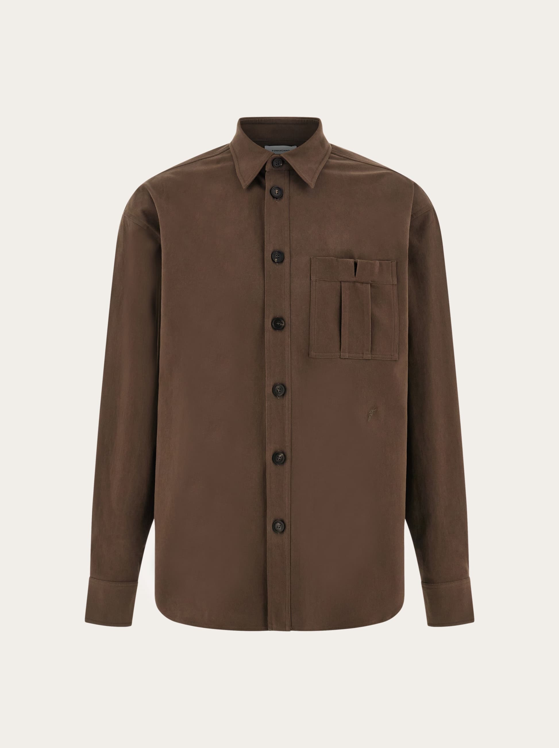 Ferragamo Uomo Camicia oversize Grigio