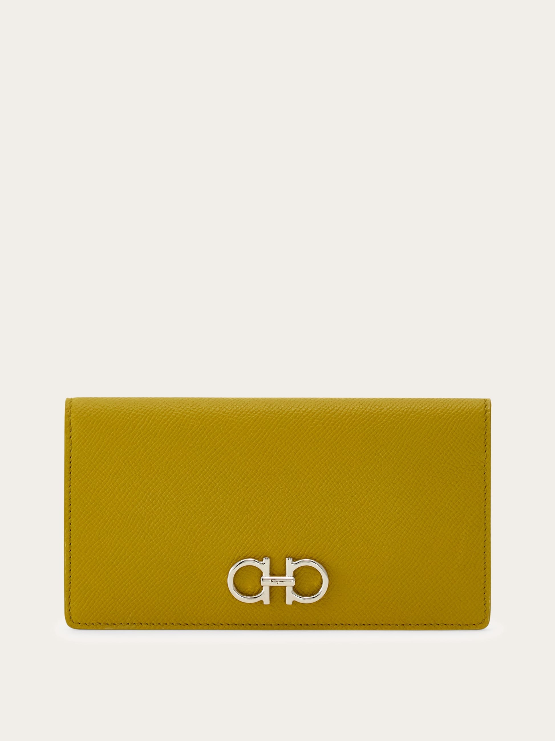 Ferragamo Gancini Wallet In Orange