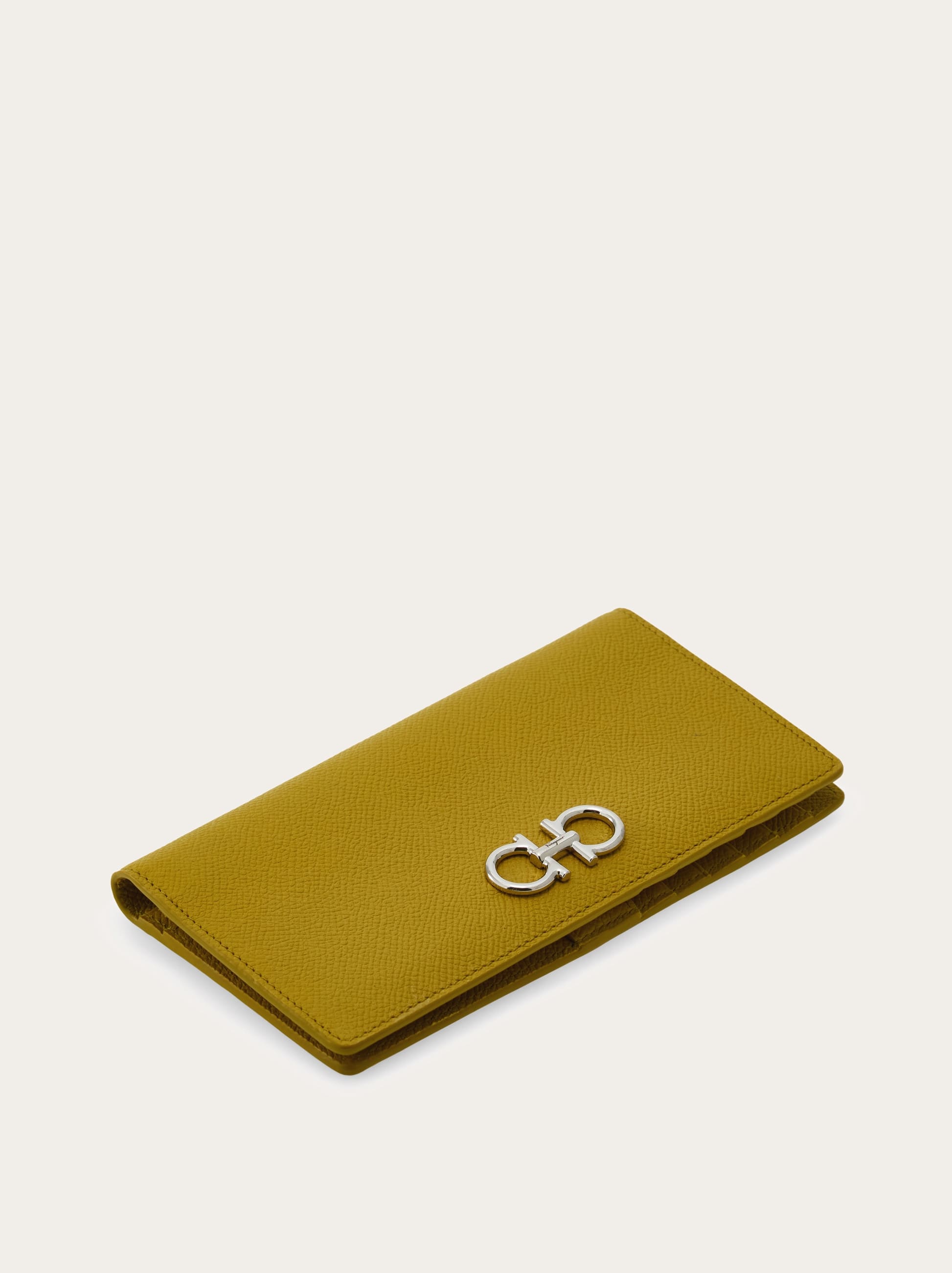 Ferragamo Gancini Wallet In Orange