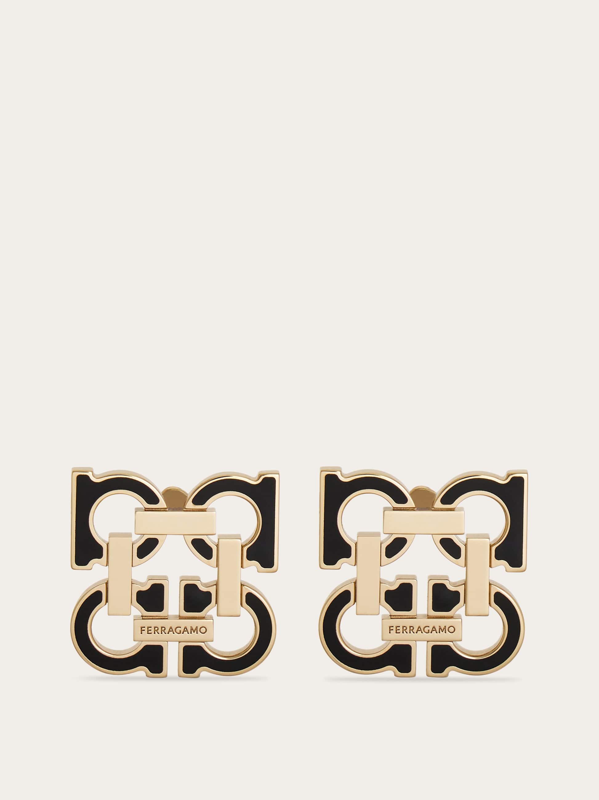 Ferragamo Four Gancini Clip On Earrings