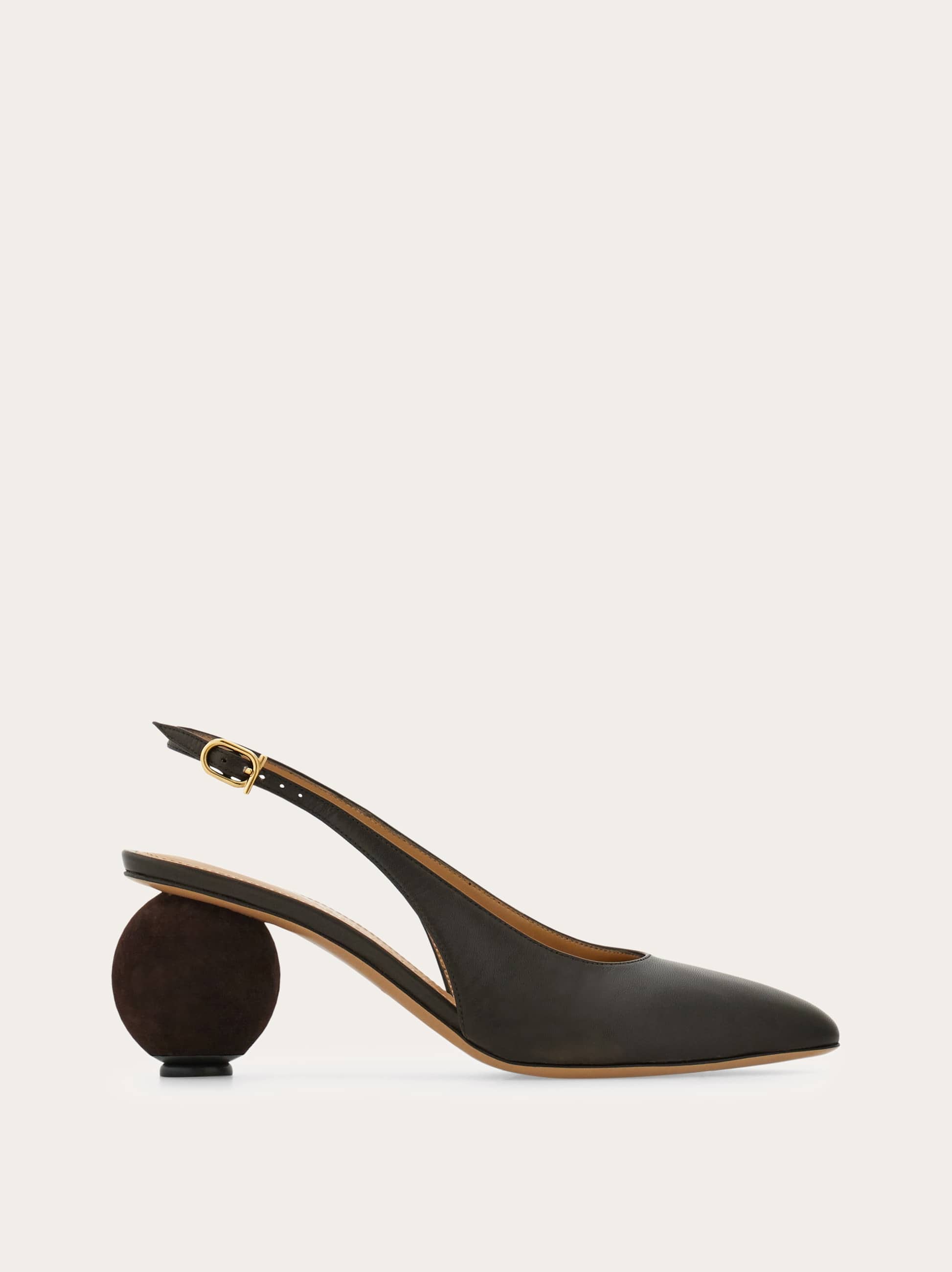 Ferragamo Donna Slingback tacco a sfera Marrone Taglia 36