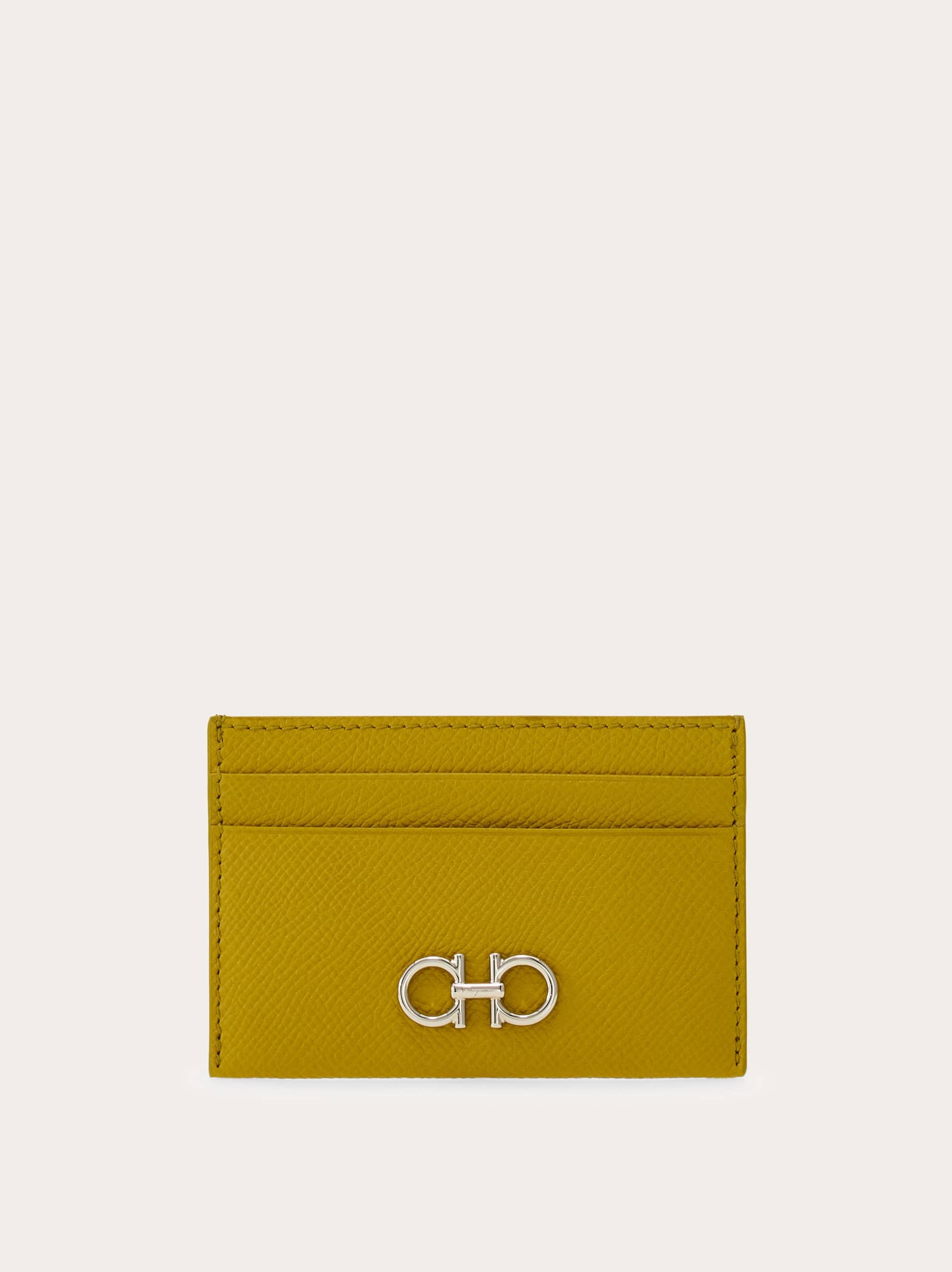 Ferragamo Donna Porta carte di credito Gancini Verde