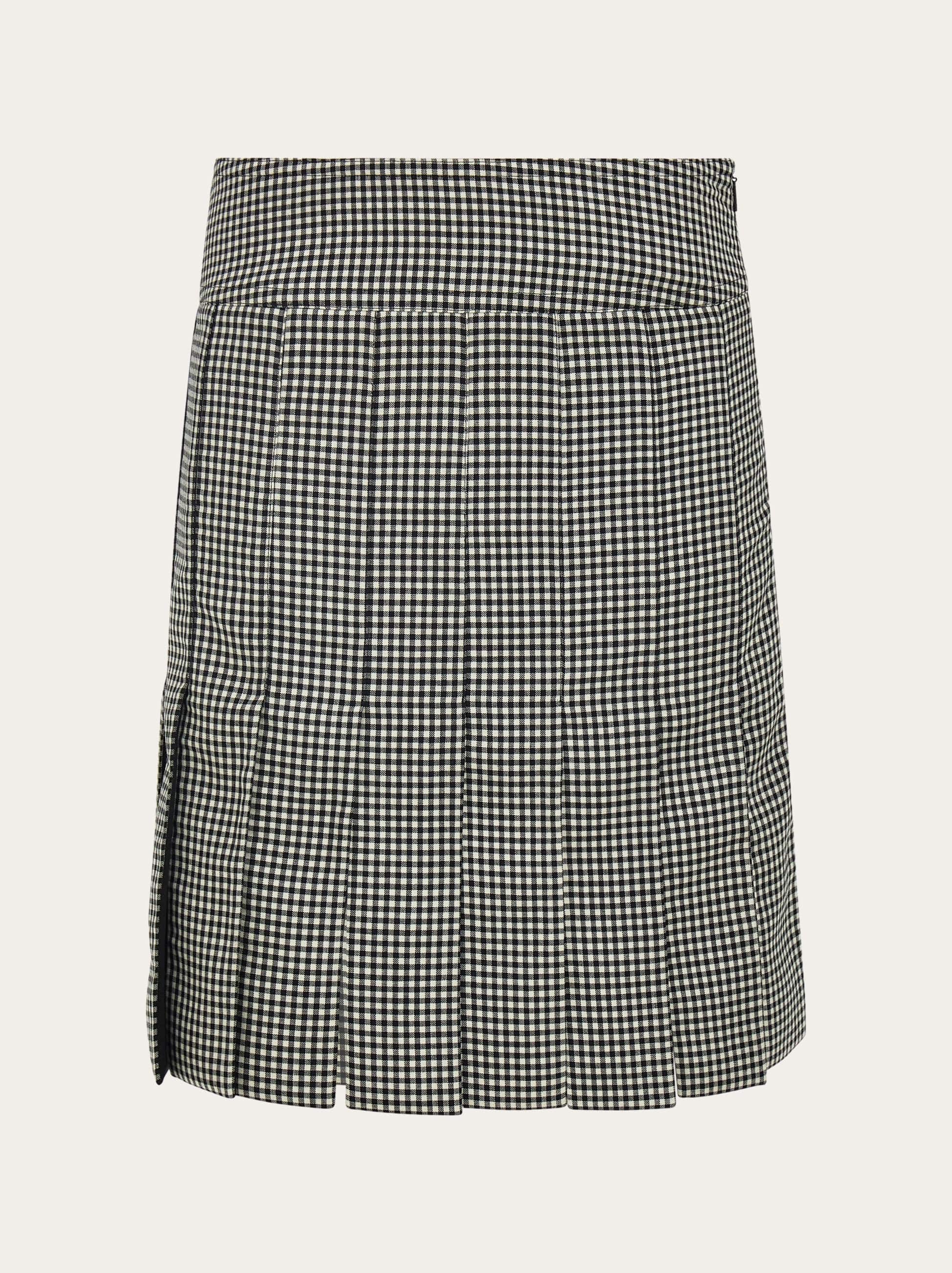 Ferragamo Pleated Mini Skirt In Gray