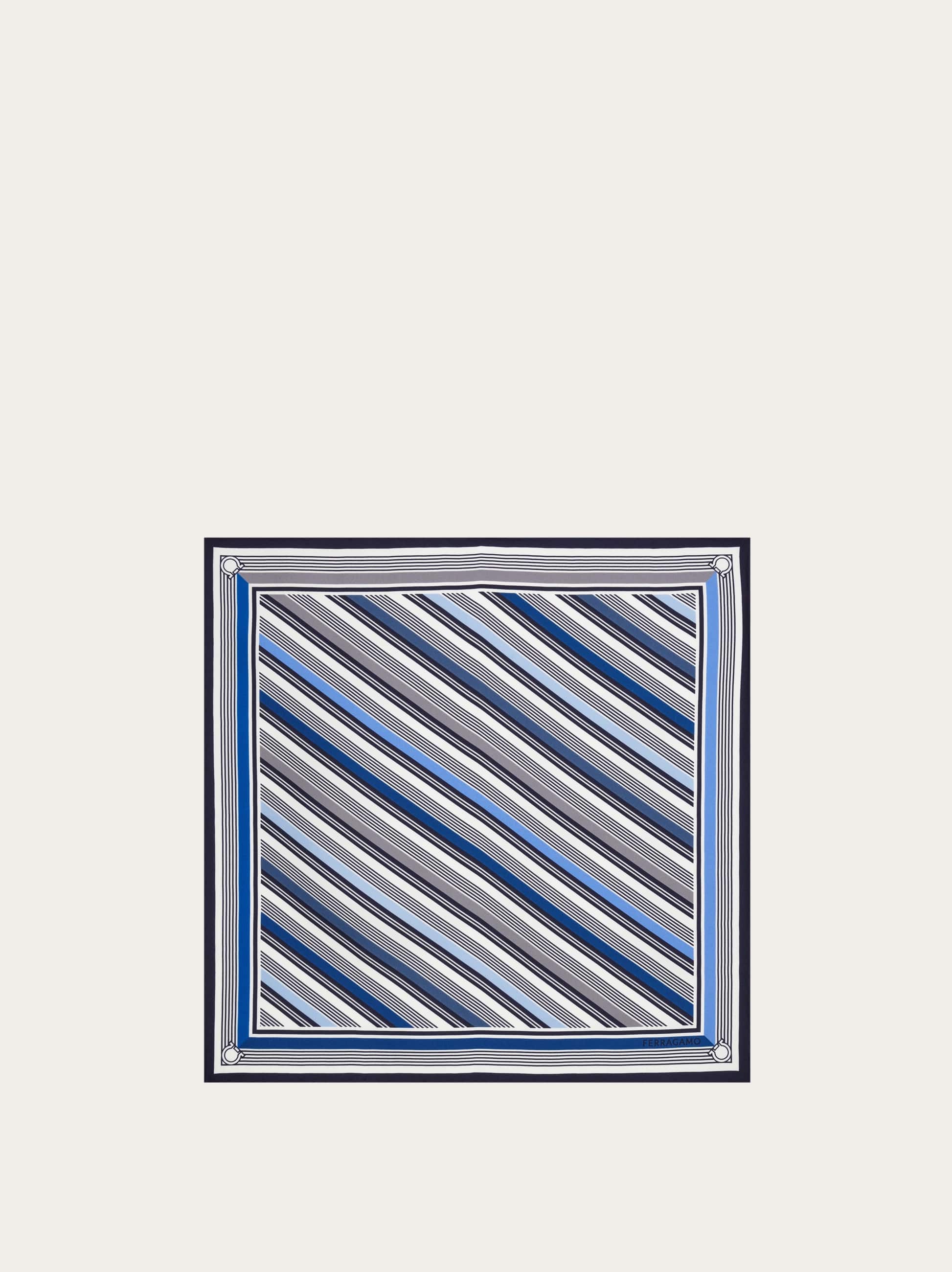 Ferragamo Striped Silk Pocket Square