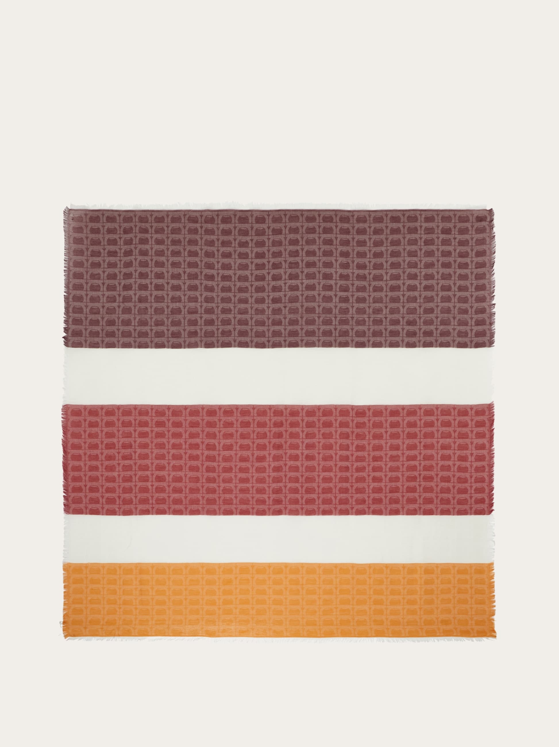 Ferragamo Uomo Scialle Gancini Rosso