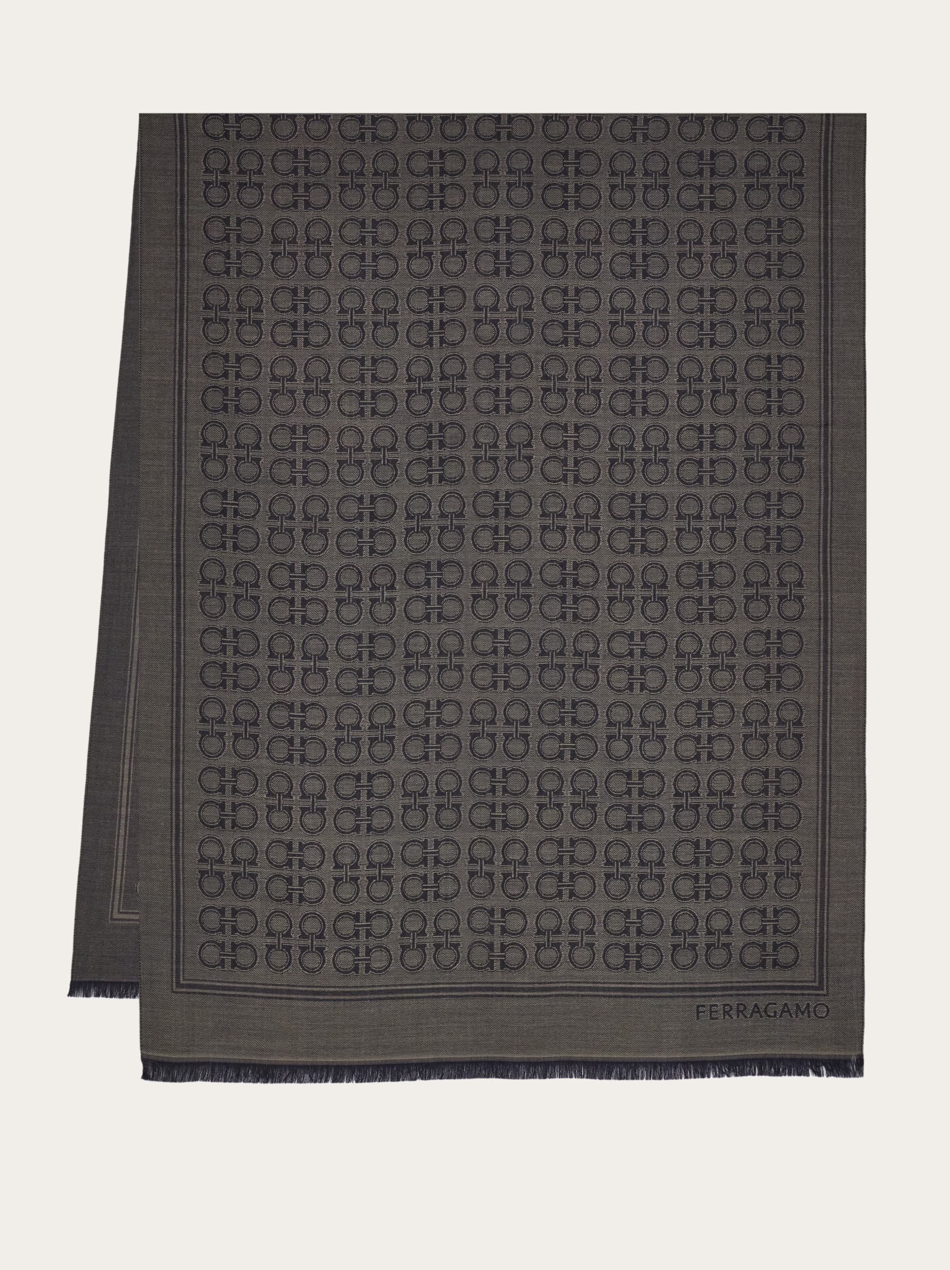 Ferragamo Uomo Stola Gancini square Marrone