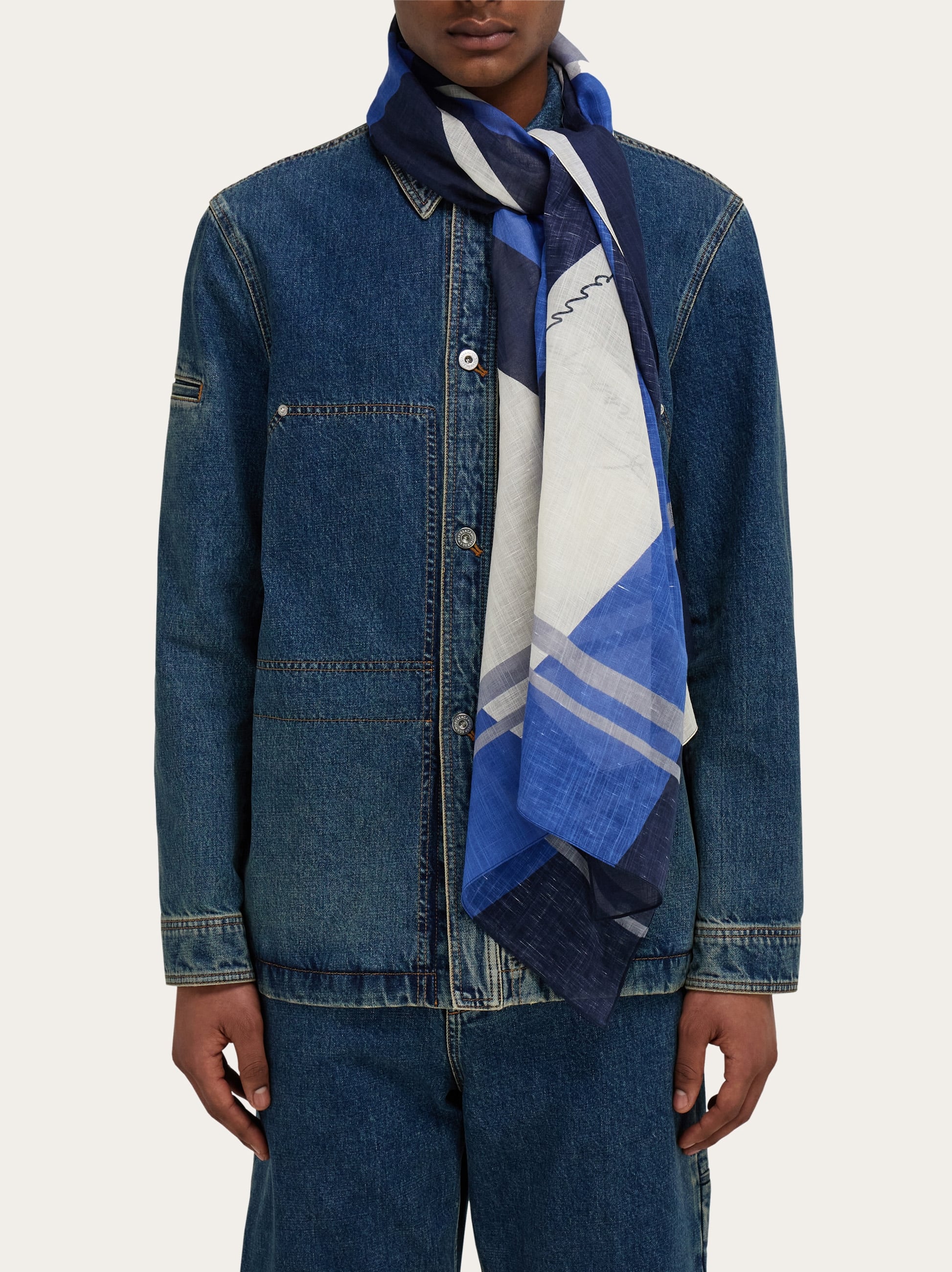 Ferragamo Linen Blend Stole