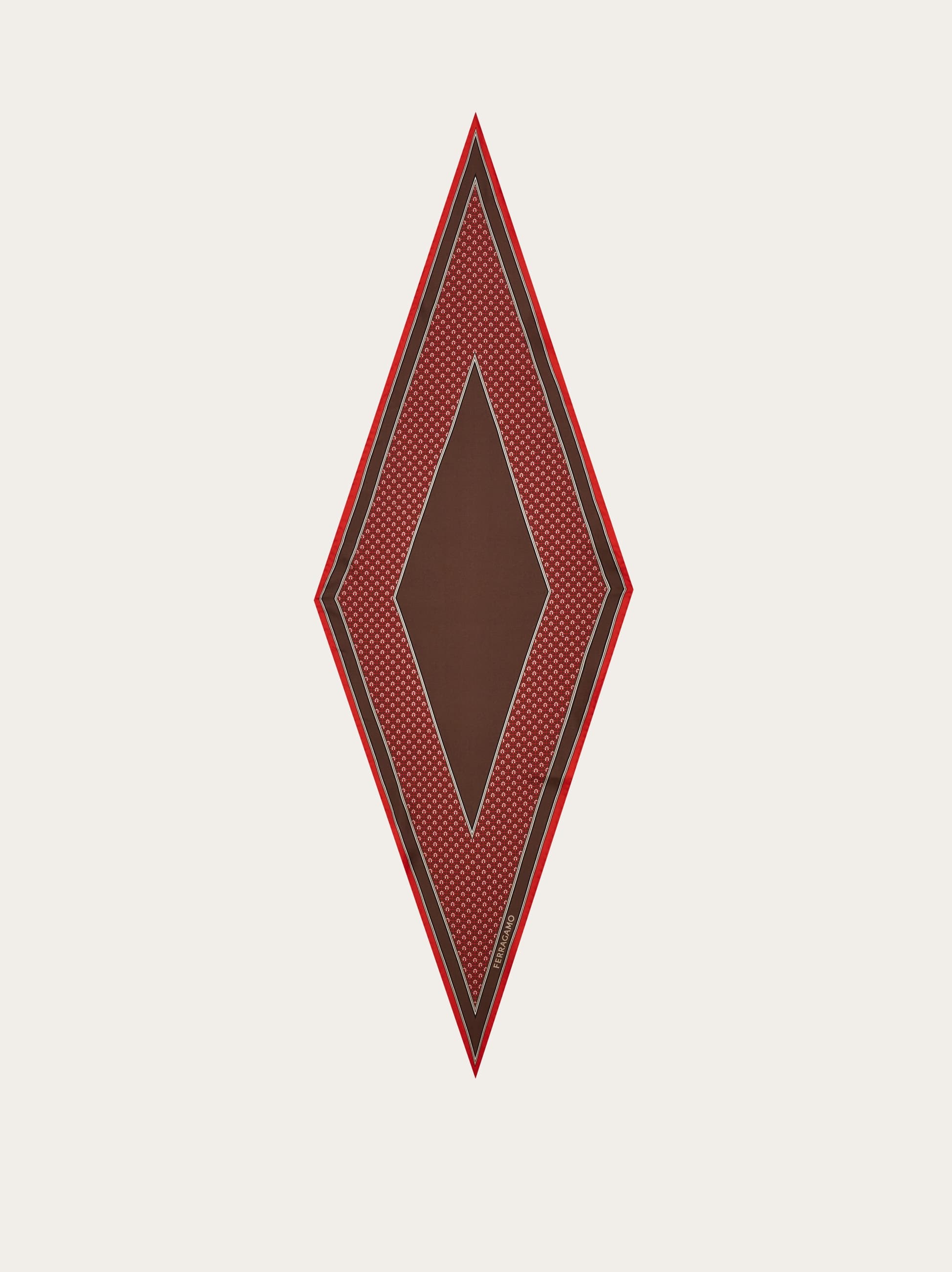 Ferragamo Uomo Bandeau a rombo Rosso