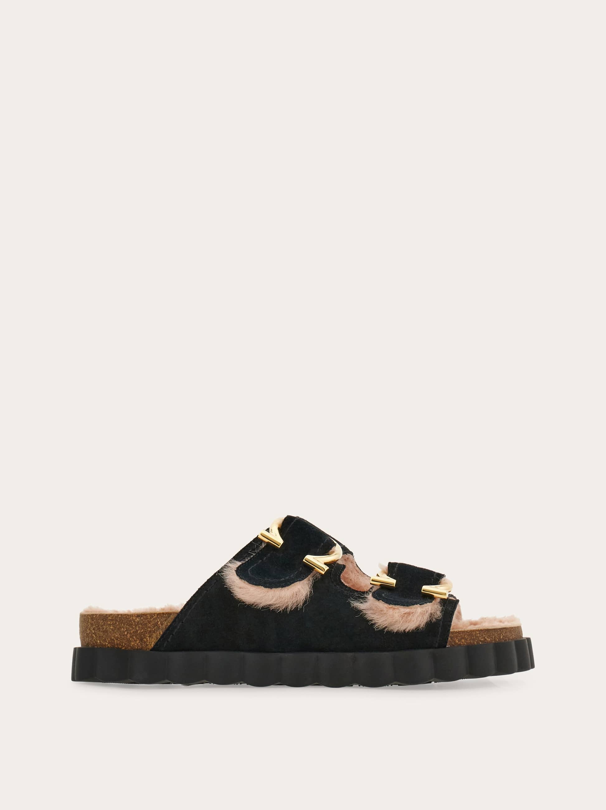 Ferragamo Donna Sandalo sportivo Gancini Nero Taglia 38.5