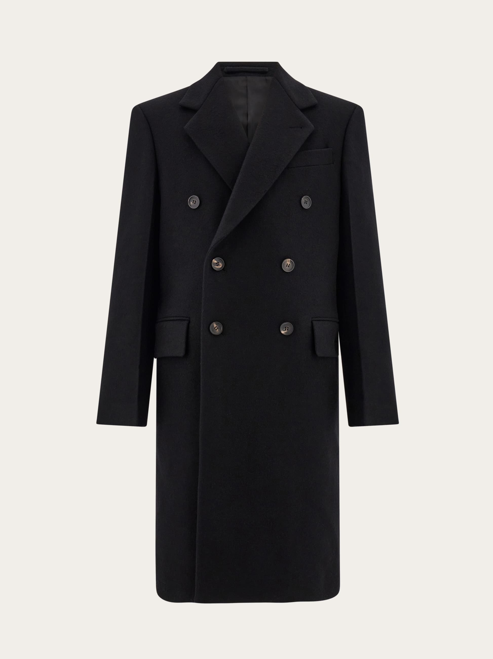 Ferragamo Uomo Cappotto doppiopetto Nero