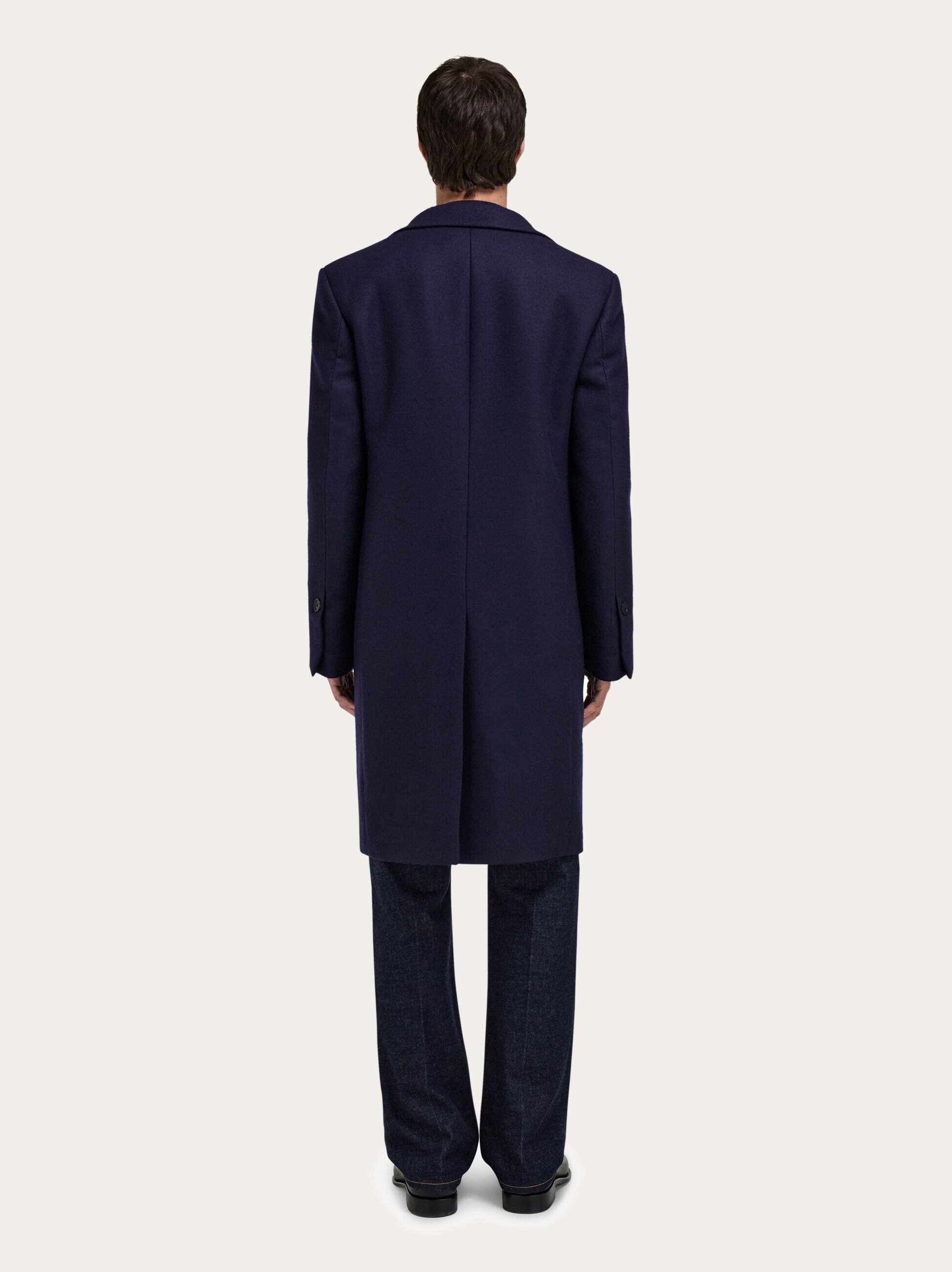  Ferragamo Men Single Breasted Coat Blue 