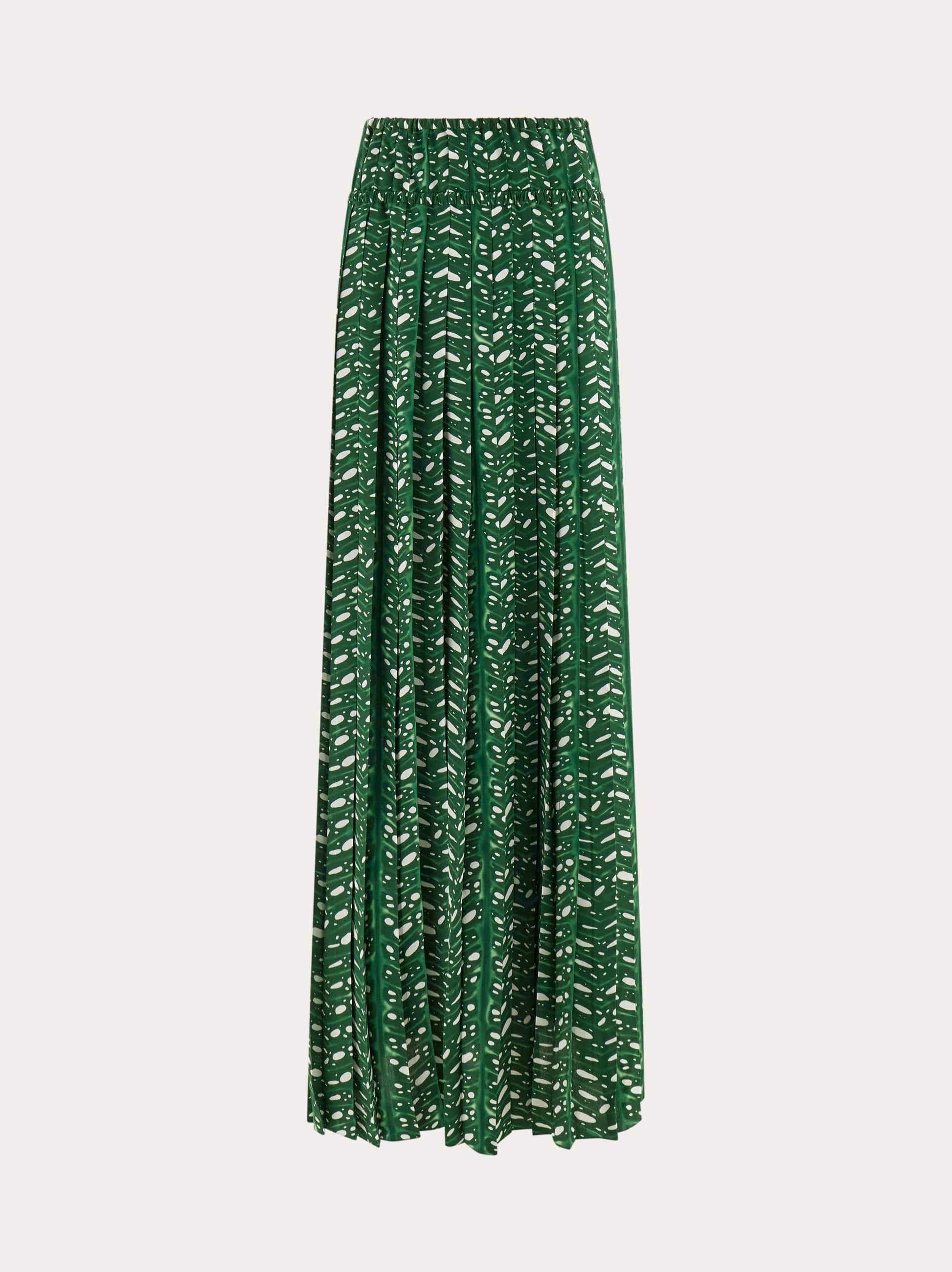 Ferragamo Donna Gonna in seta stampata Verde