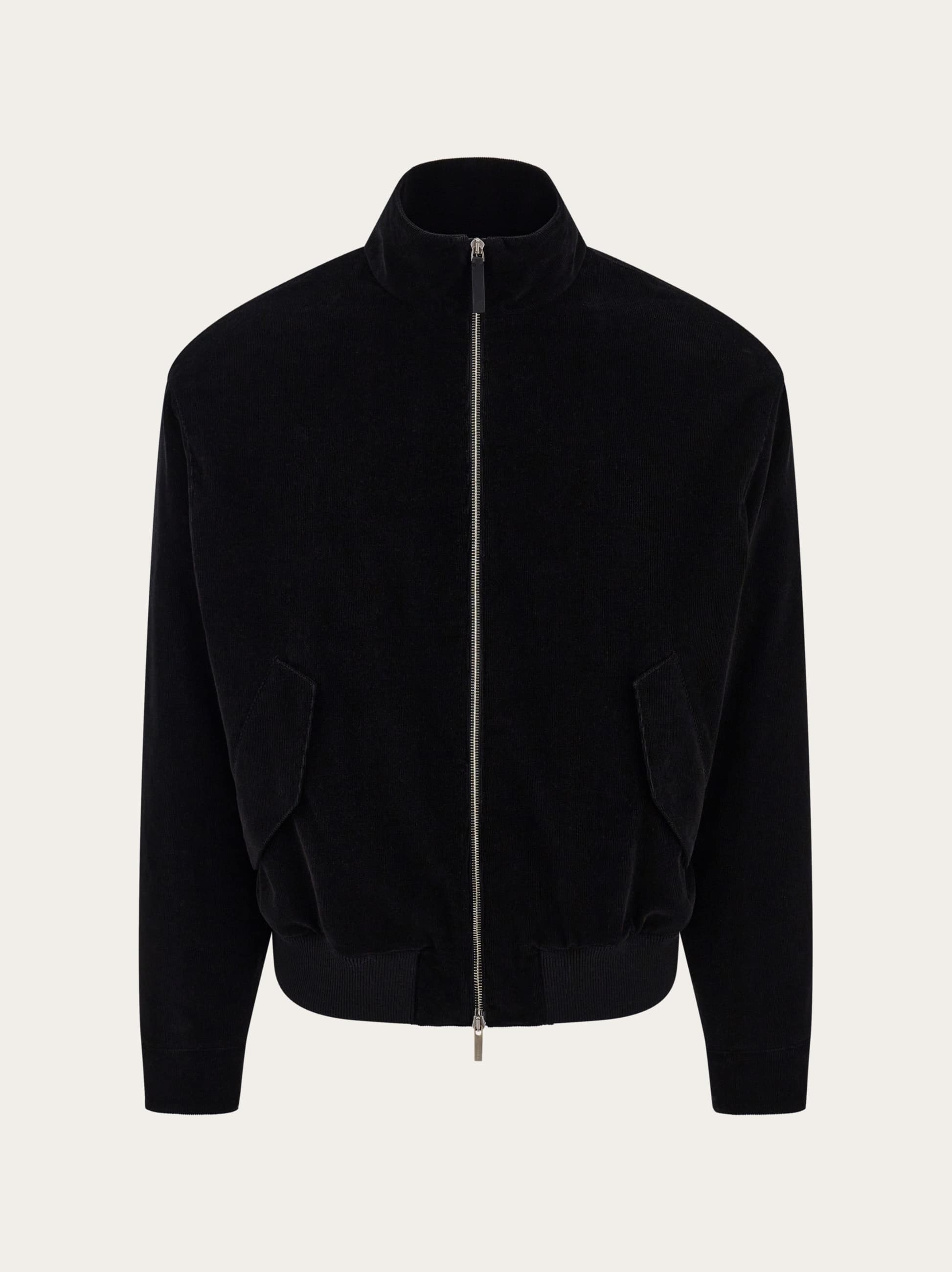 Ferragamo Uomo Blouson in velluto millerighe Nero