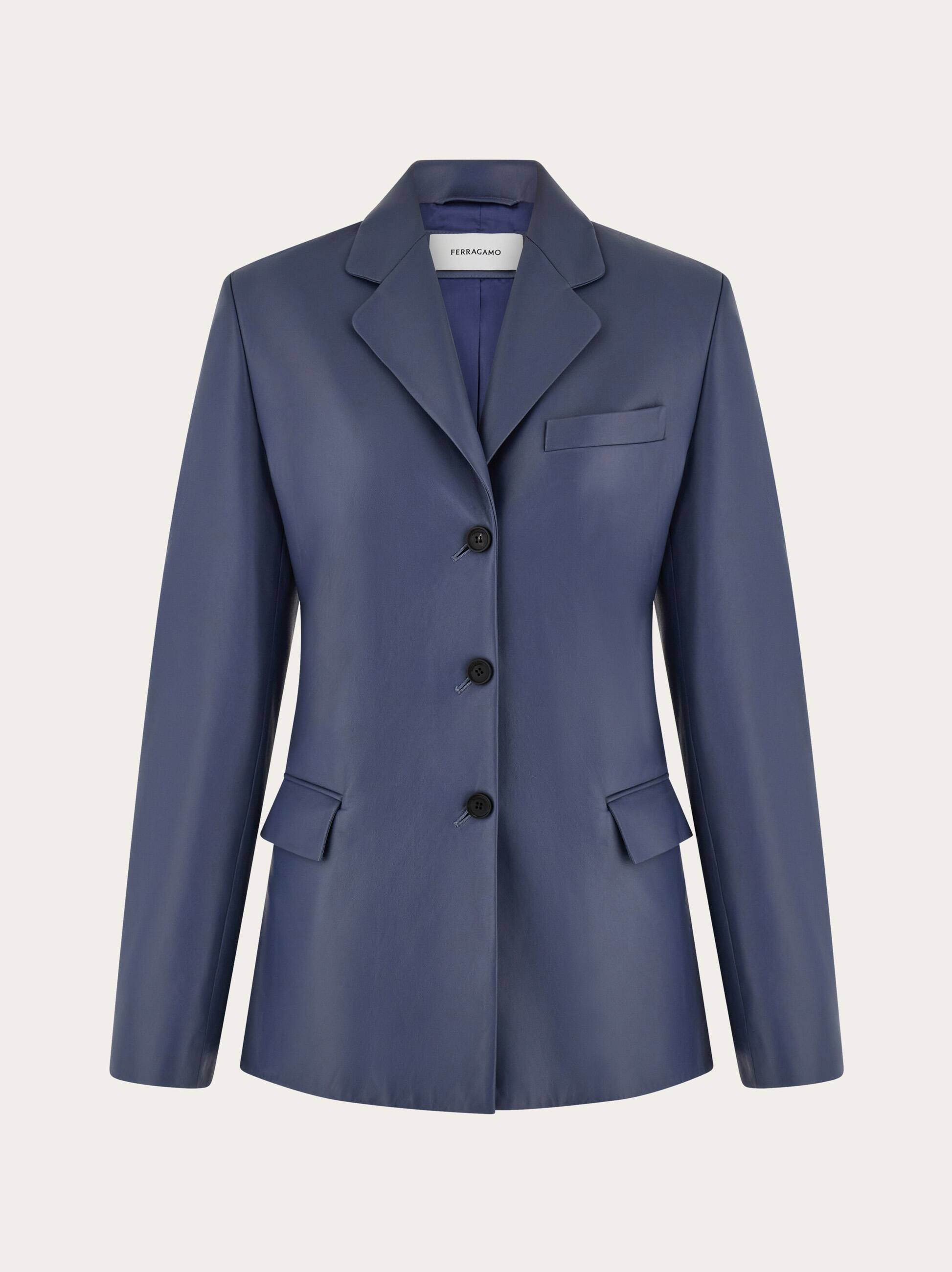 Ferragamo Donna Blazer in nappa Blu
