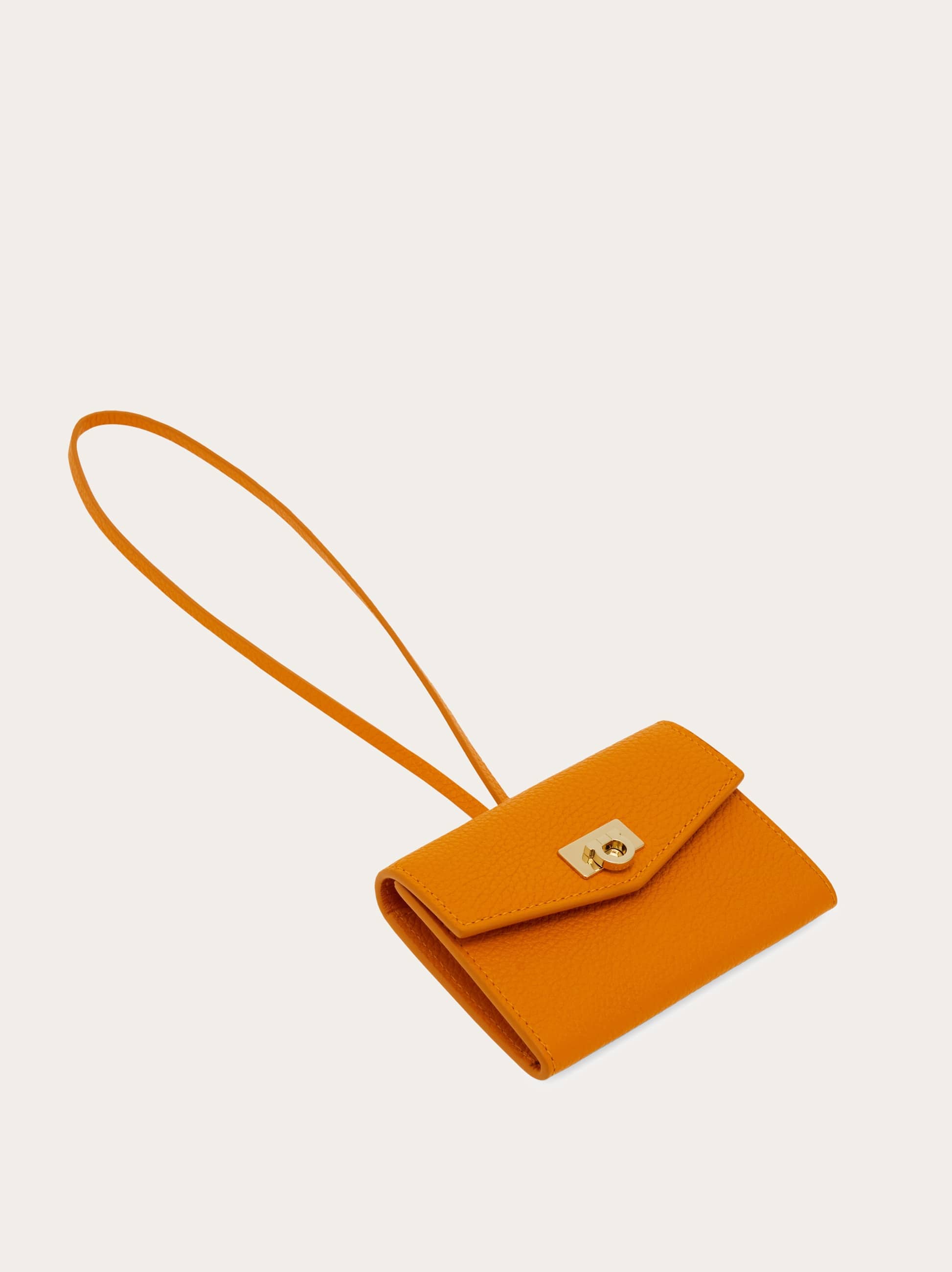  Ferragamo Women Card Holder Charm Orange 