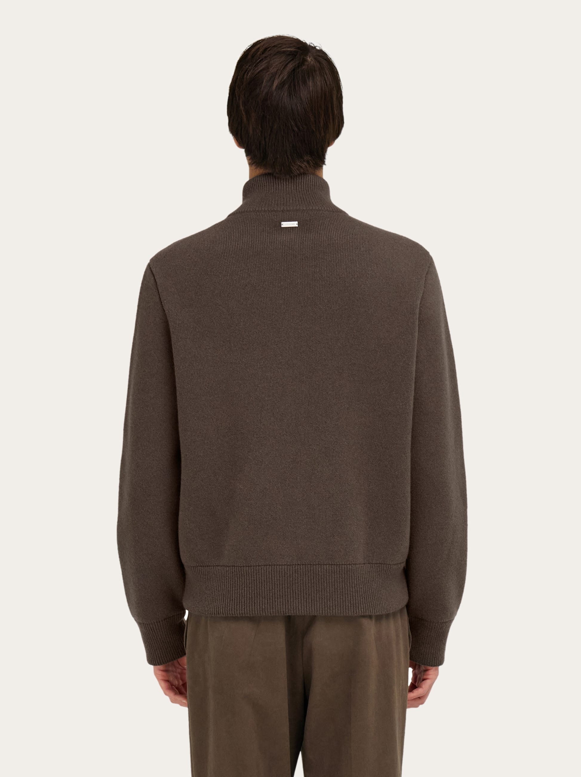  Ferragamo Men Blouson With Leather Inserts Brown 