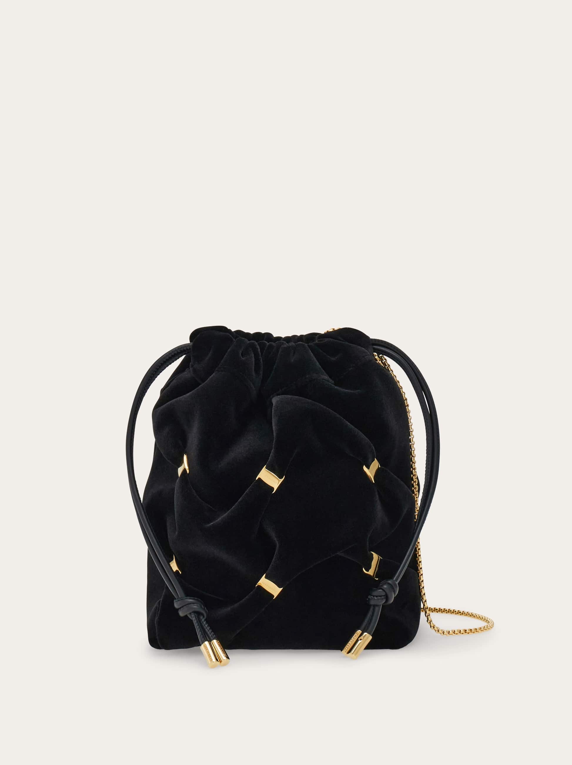 Ferragamo Donna Mini secchiello con fiocco Vara Nero