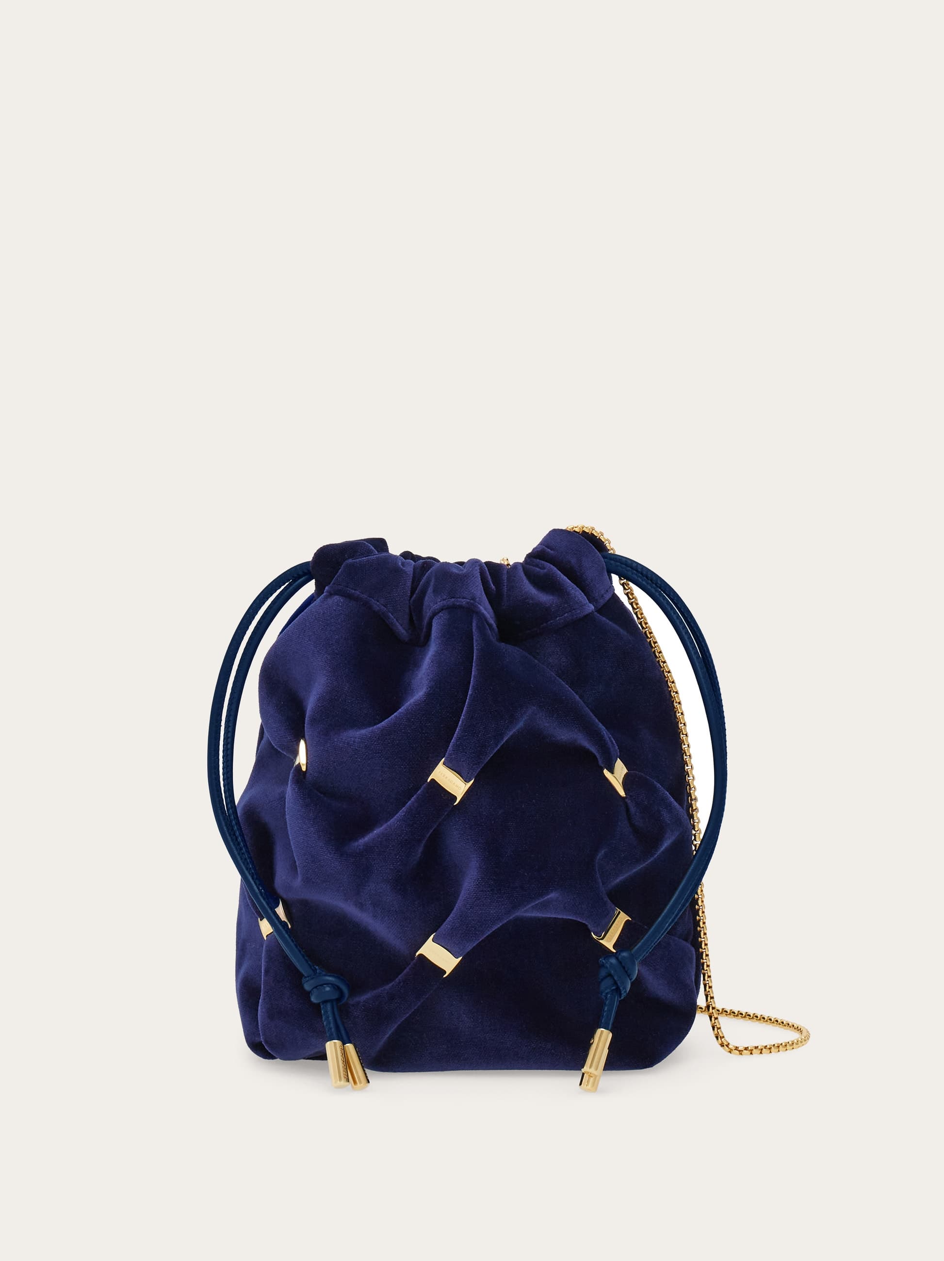 Ferragamo Donna Mini secchiello con fiocco Vara Blu