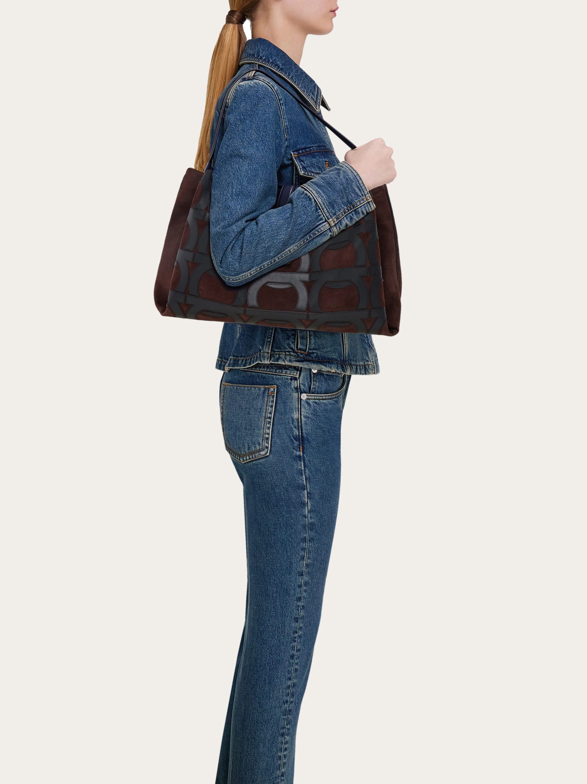  Ferragamo Damen Ferragamo Mia Totebag (l) Braun 