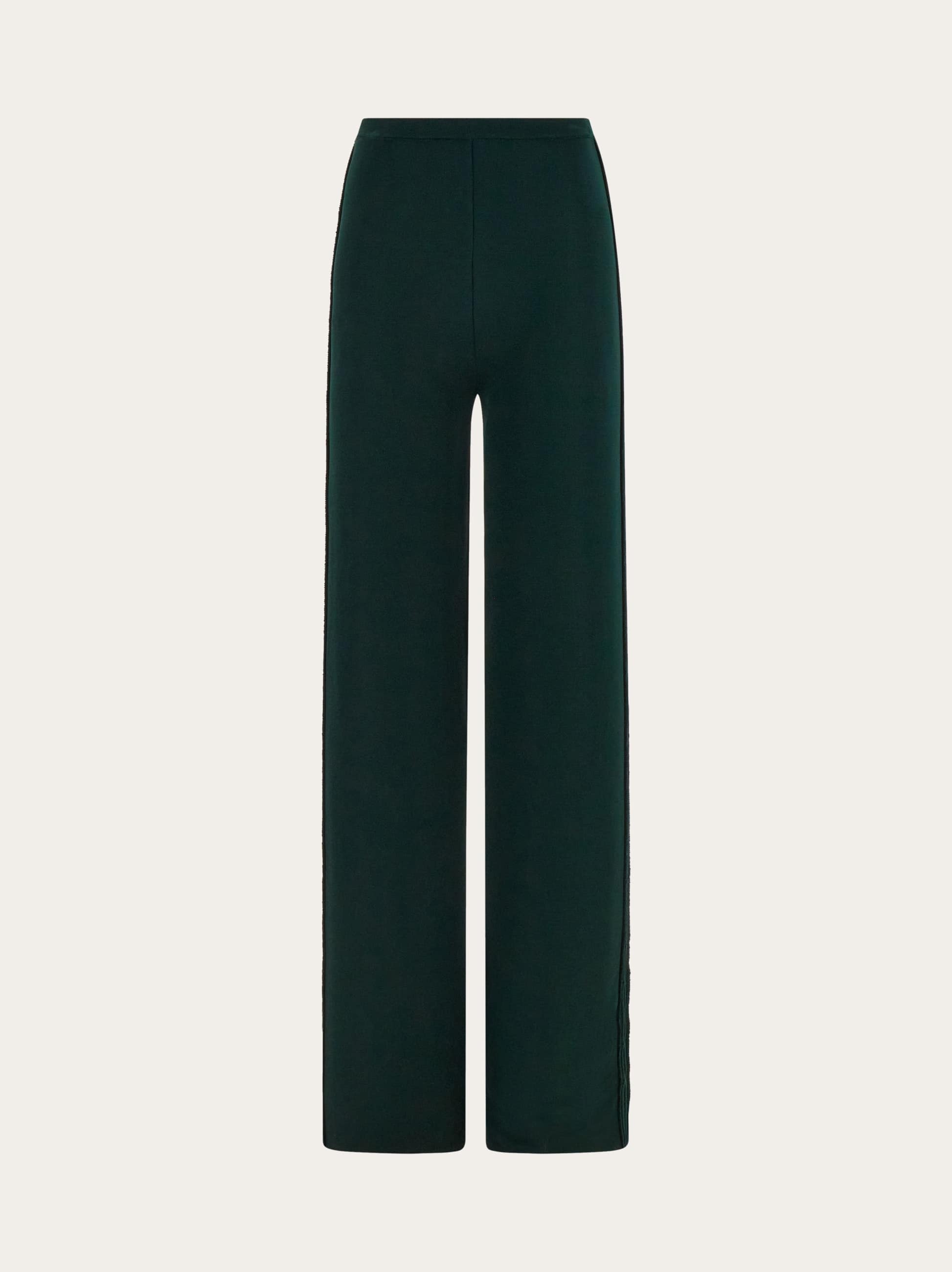 Ferragamo Donna Pantaloni palazzo in maglia Verde