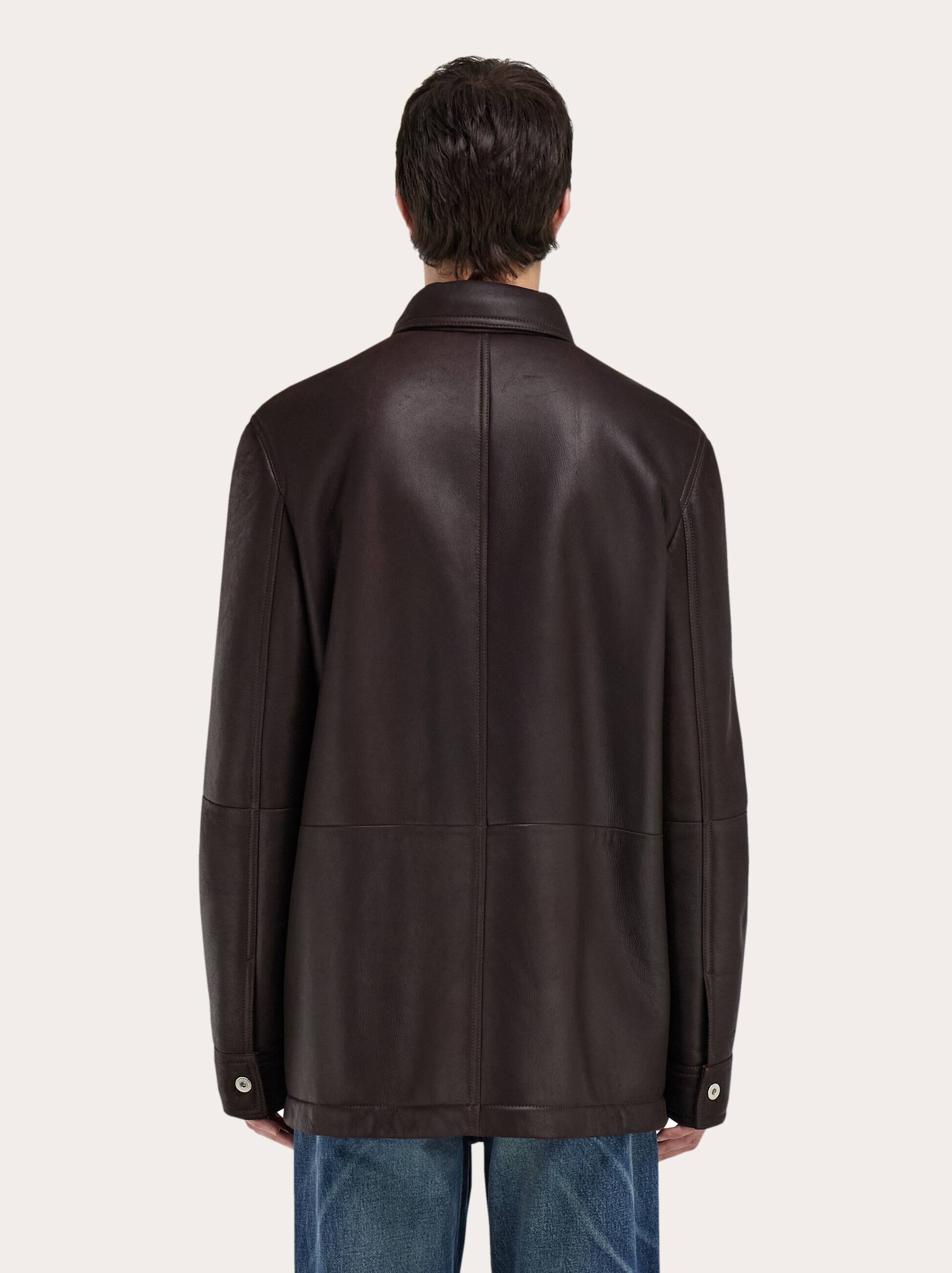  Ferragamo Herren Merinoblouson Braun 