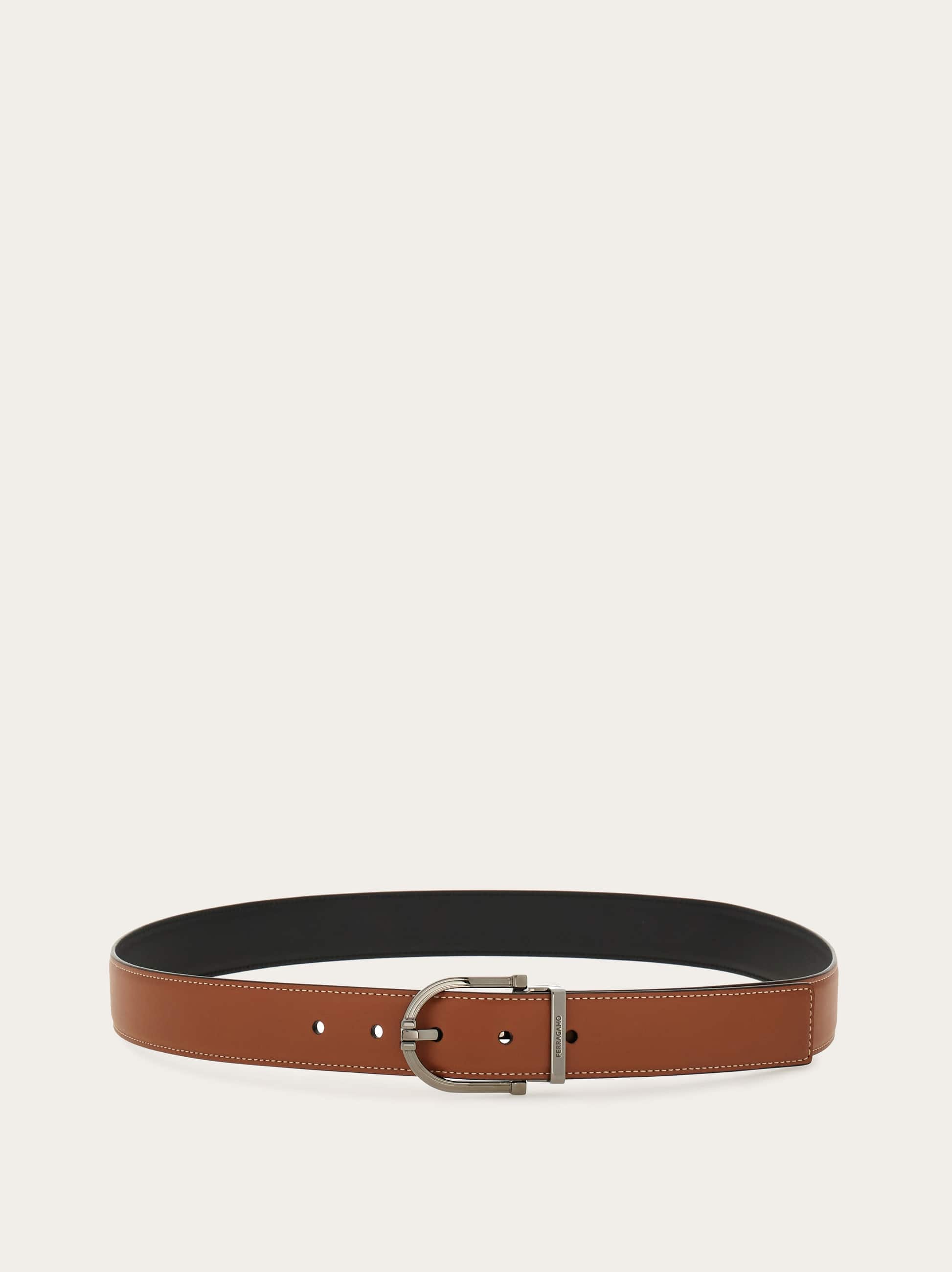  Ferragamo Herren Verstellbarer Wendegürtel Braun 