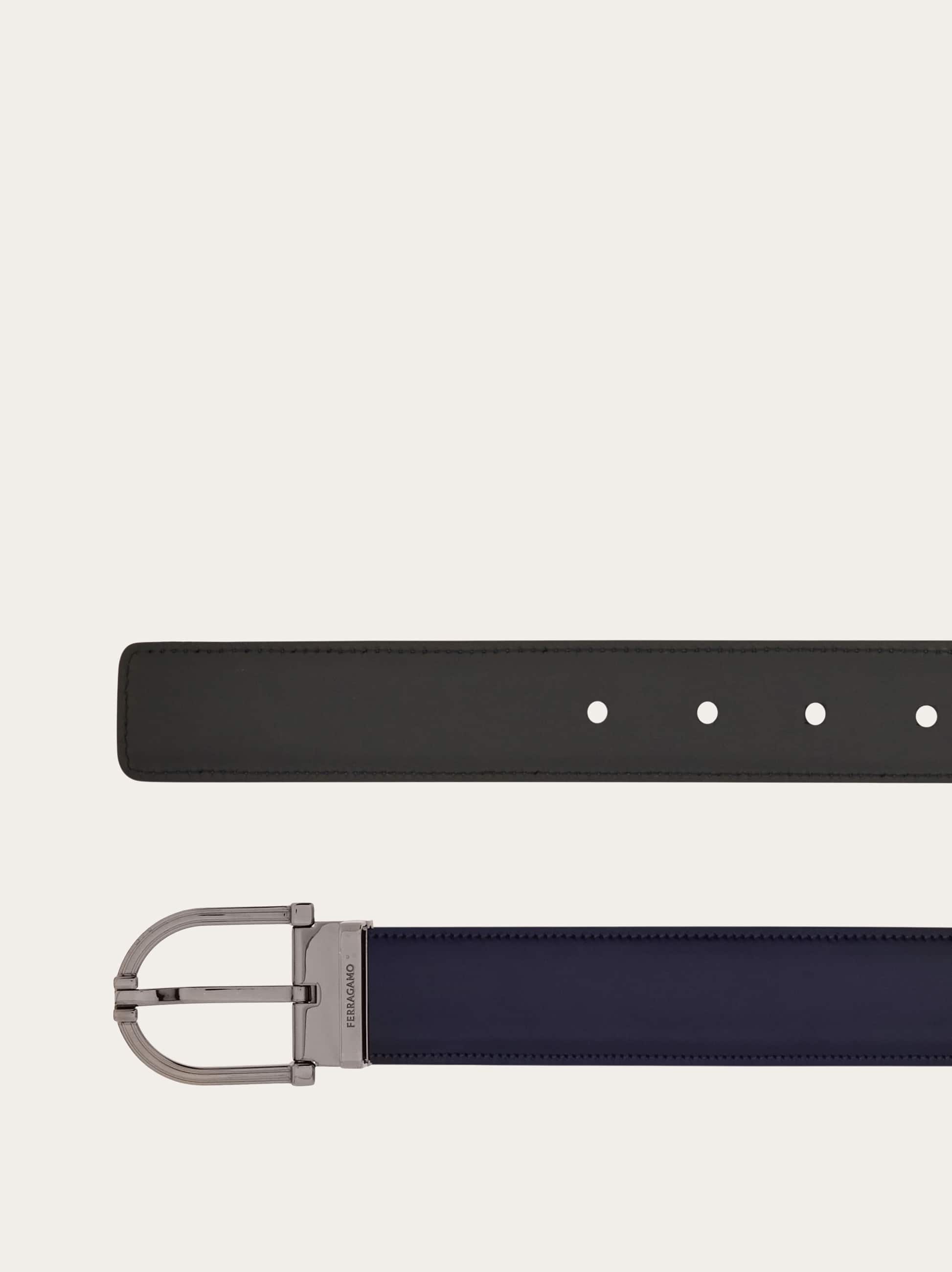  Ferragamo Herren Verstellbarer Wendegürtel Blau 