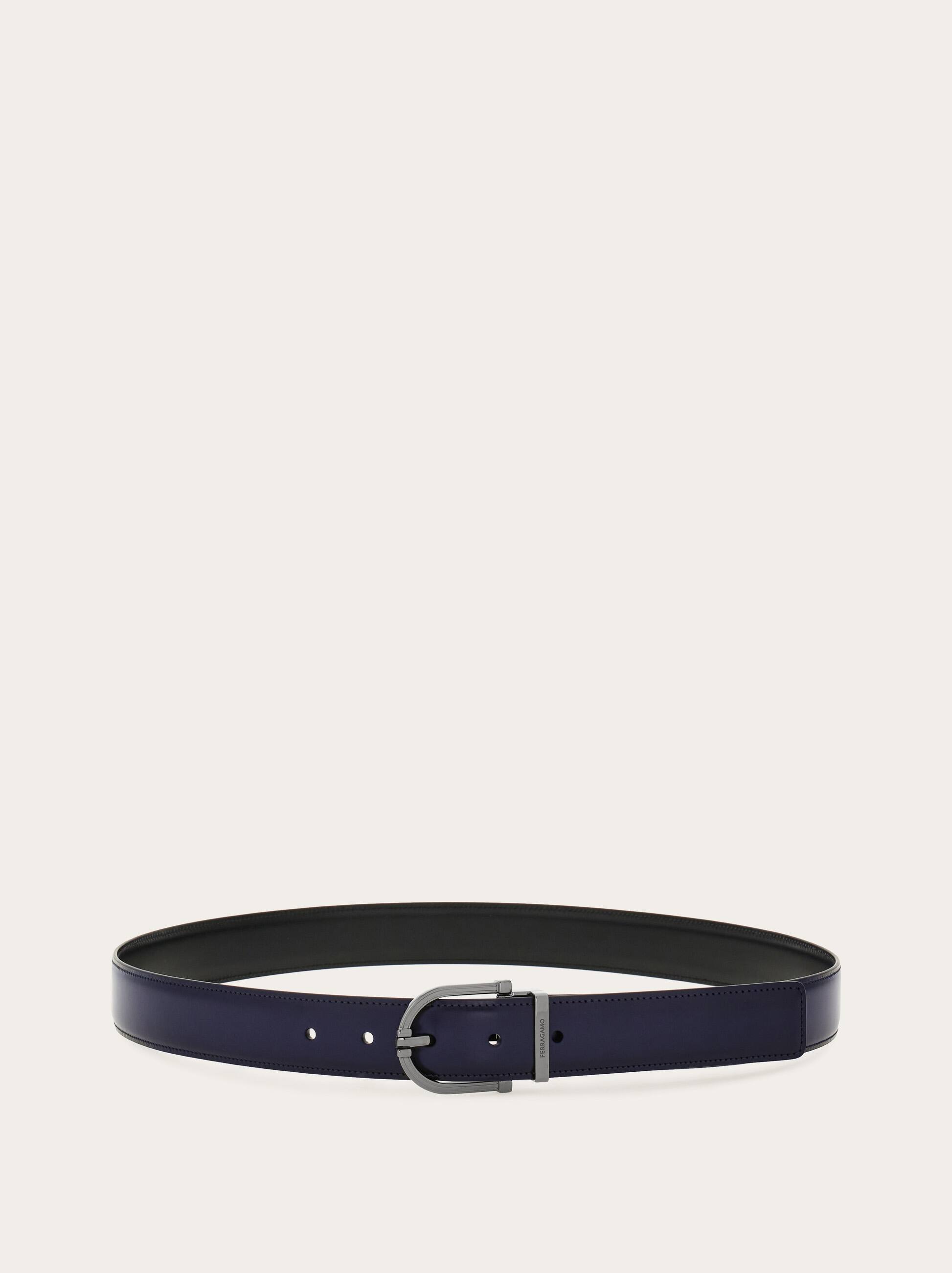  Ferragamo Herren Verstellbarer Wendegürtel Blau 