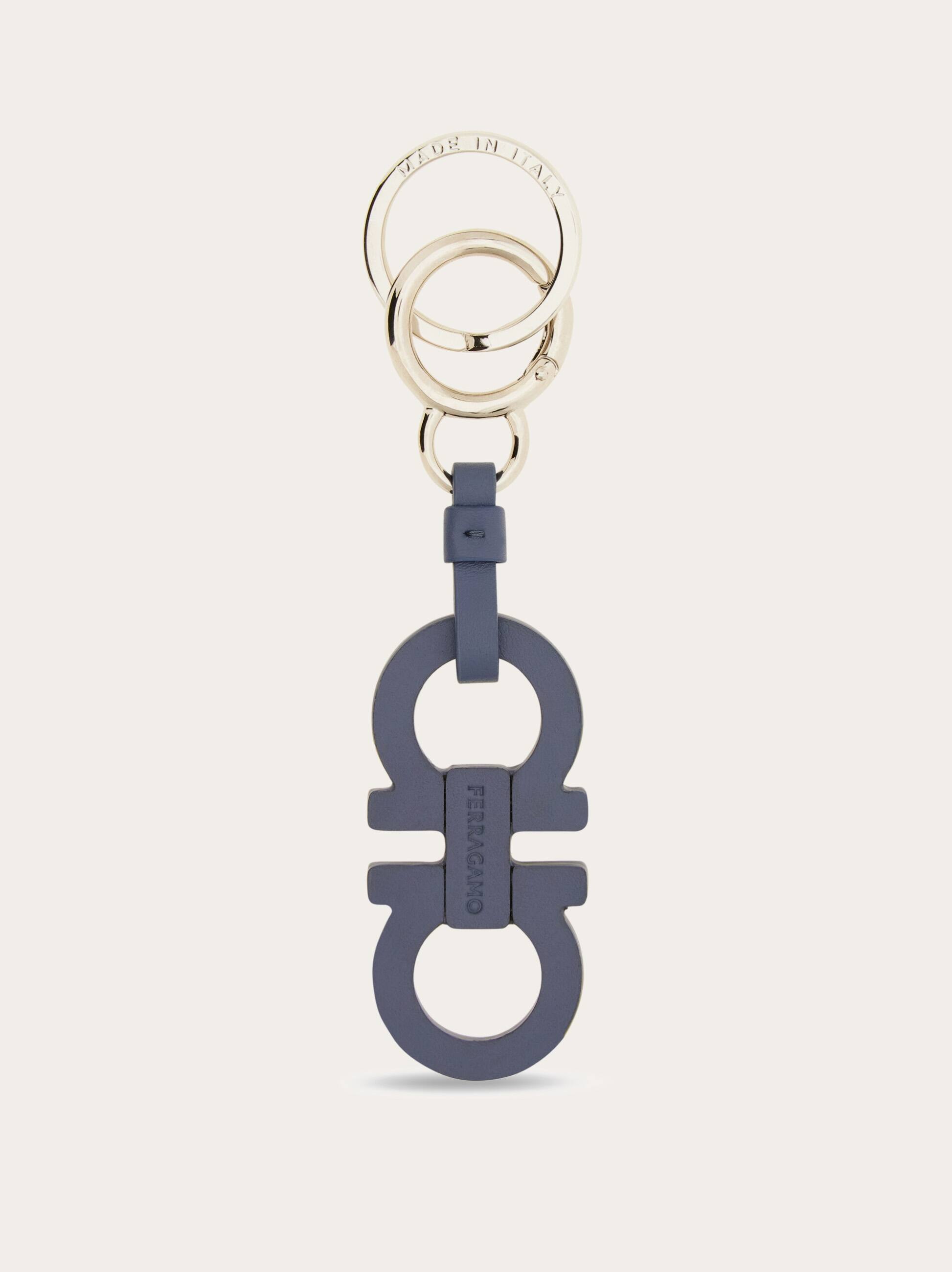 Ferragamo Uomo Portachiavi Gancini Blu
