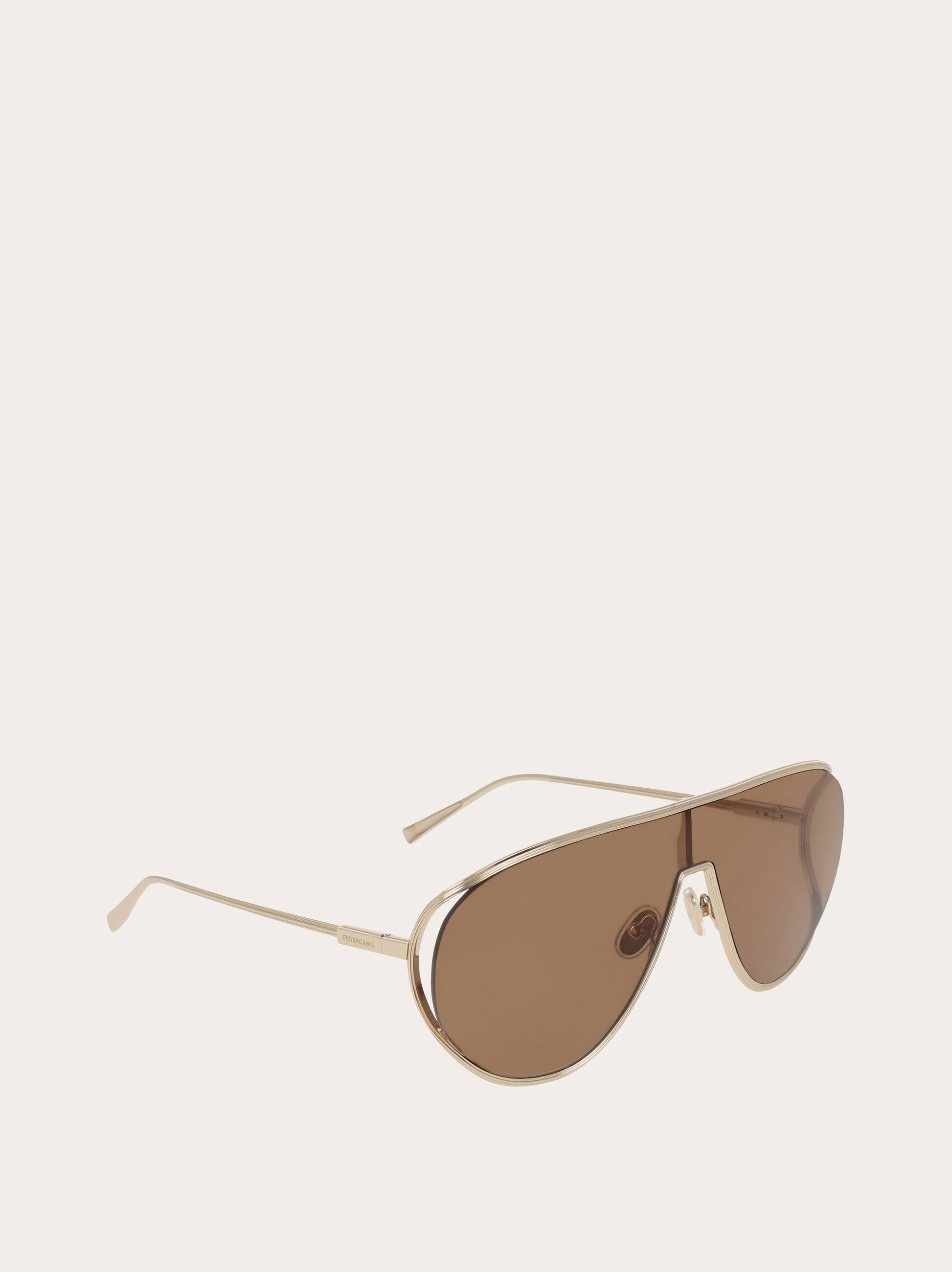  Ferragamo Damen Masken-sonnenbrillen Gold 