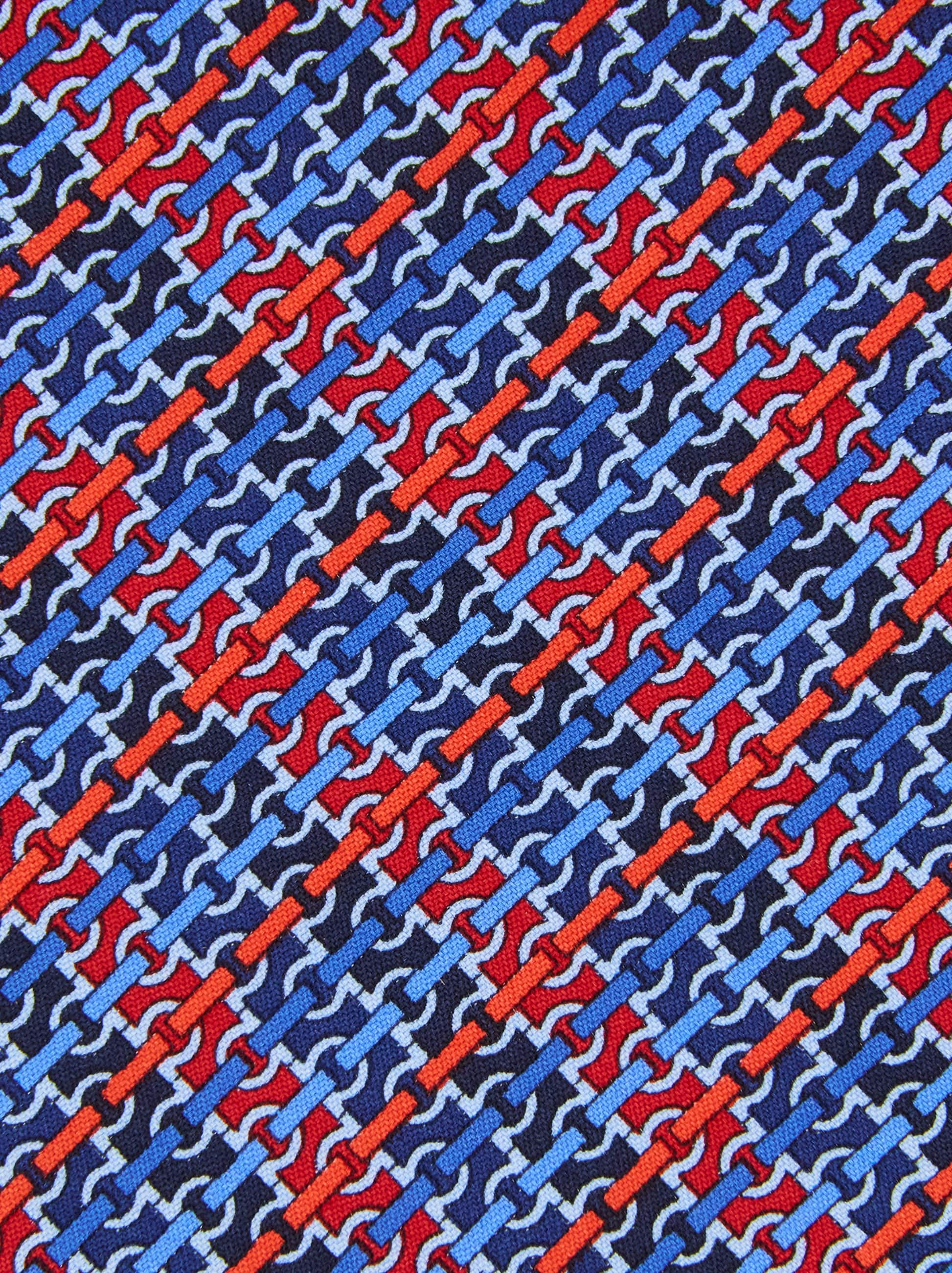 Ferragamo Gancini Chain Print Silk Tie