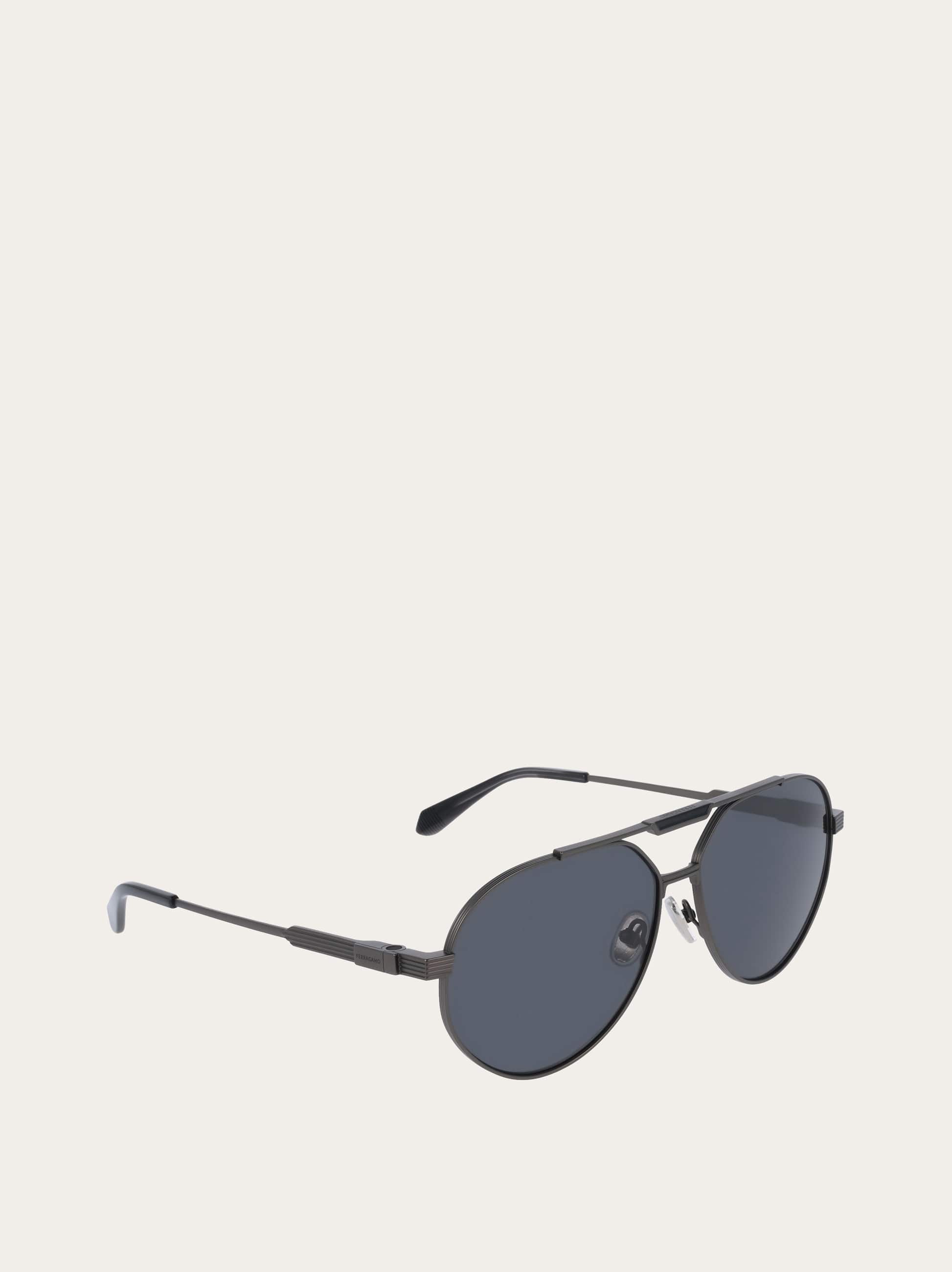  Ferragamo Herren Pilot-sonnenbrillen Grau 