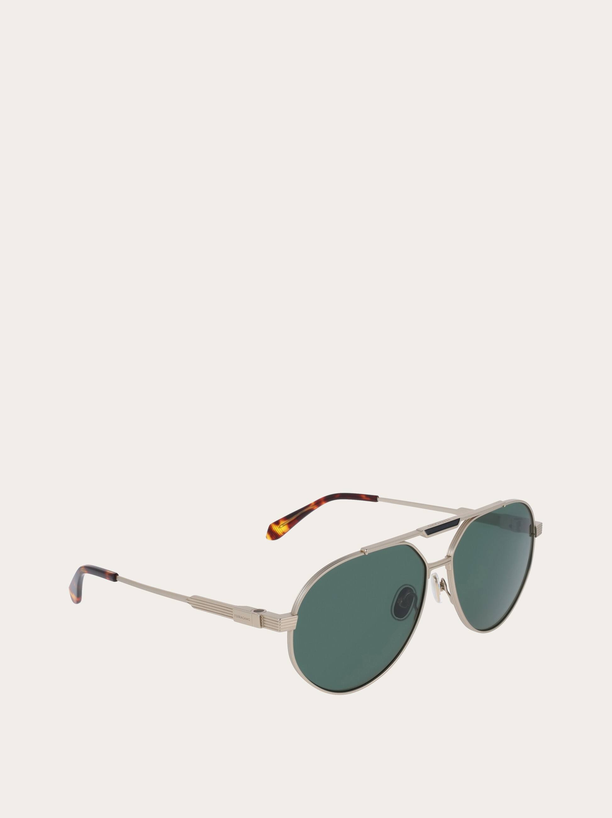  Ferragamo Herren Pilot-sonnenbrillen Gold 