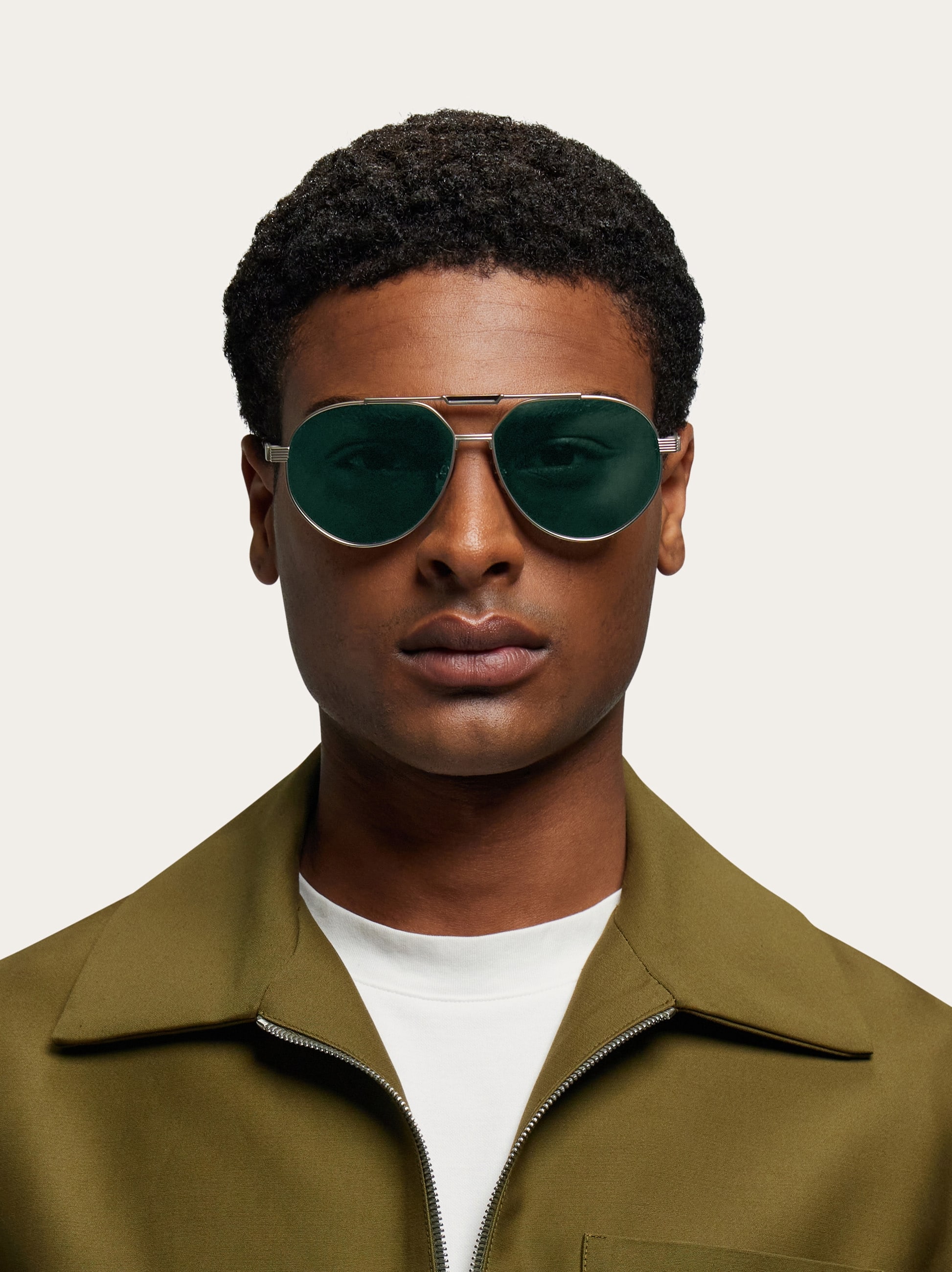  Ferragamo Herren Pilot-sonnenbrillen Gold 