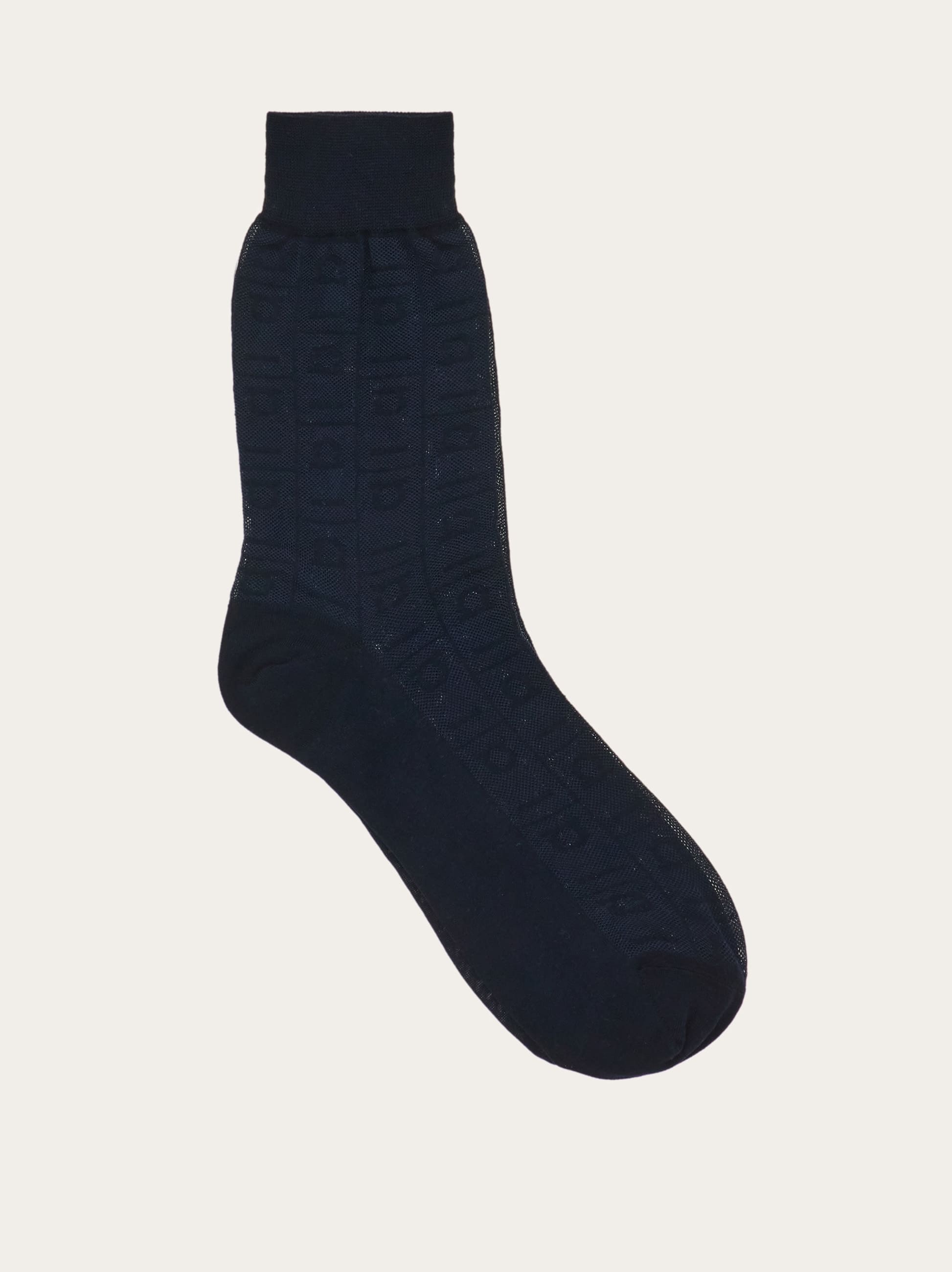 Ferragamo Monogram Ankle Socks In Blue