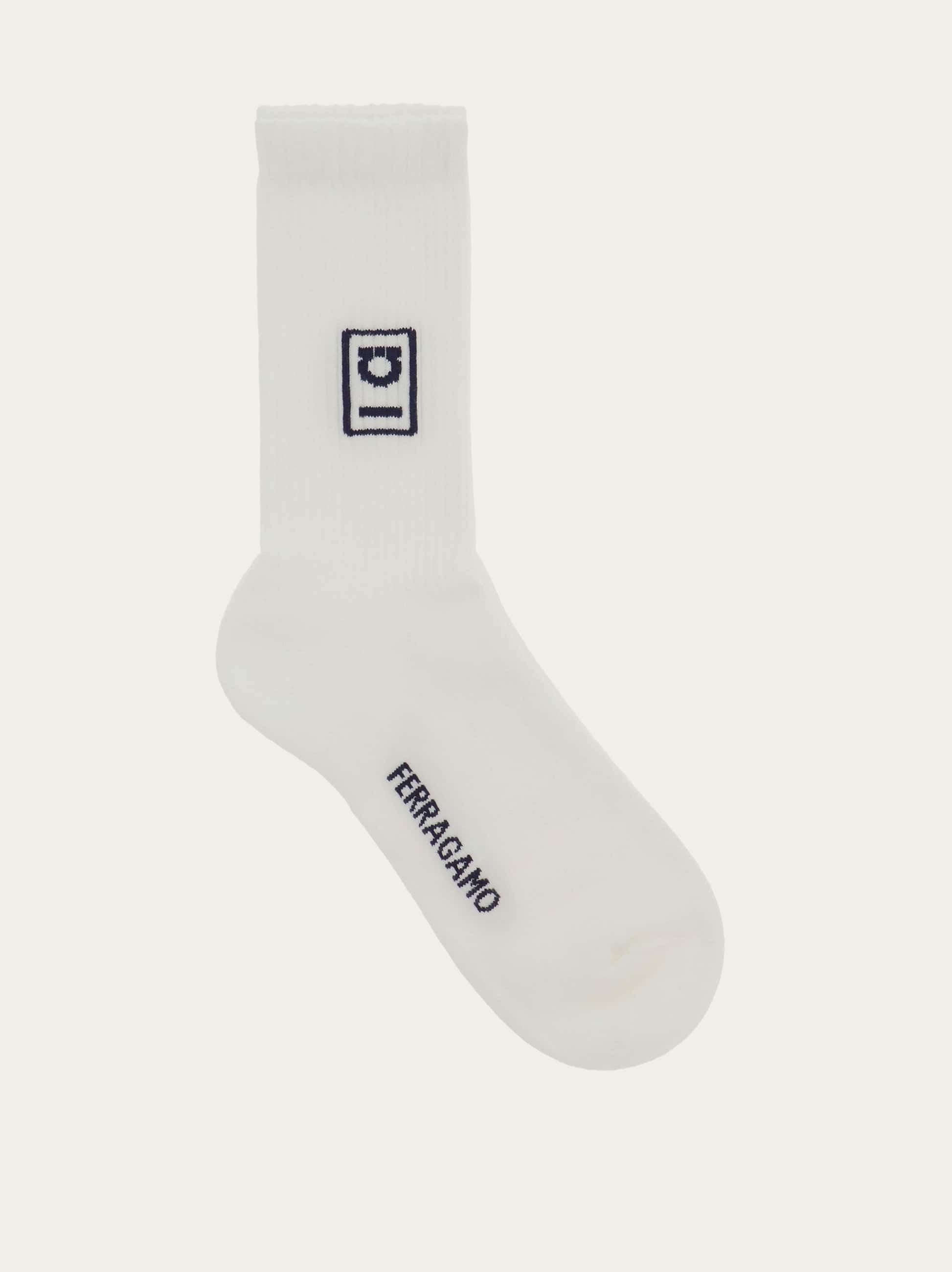 Ferragamo Hug Sports Socks In White
