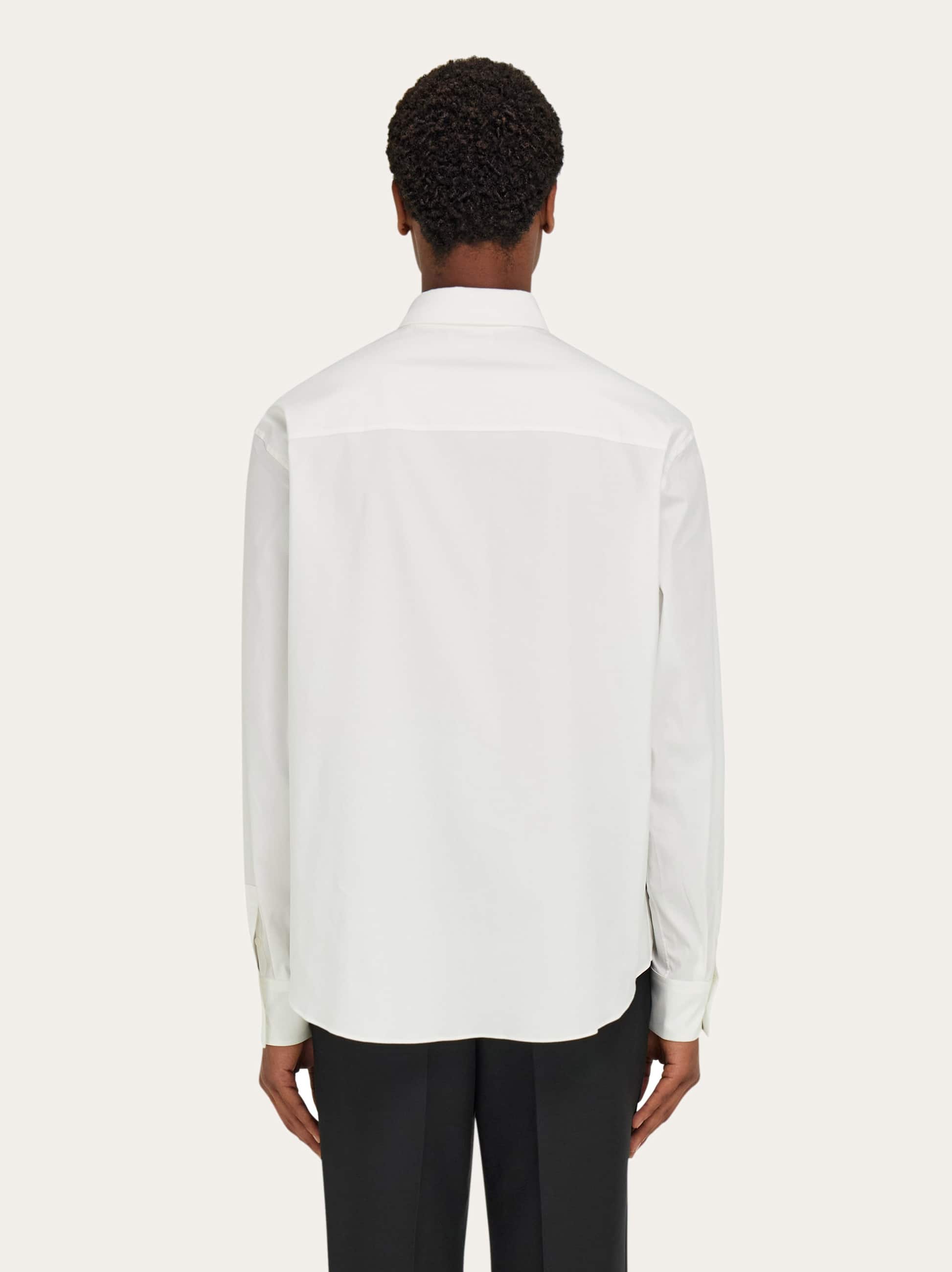  Ferragamo Herren Oberhemd Slim-fit Weiß 