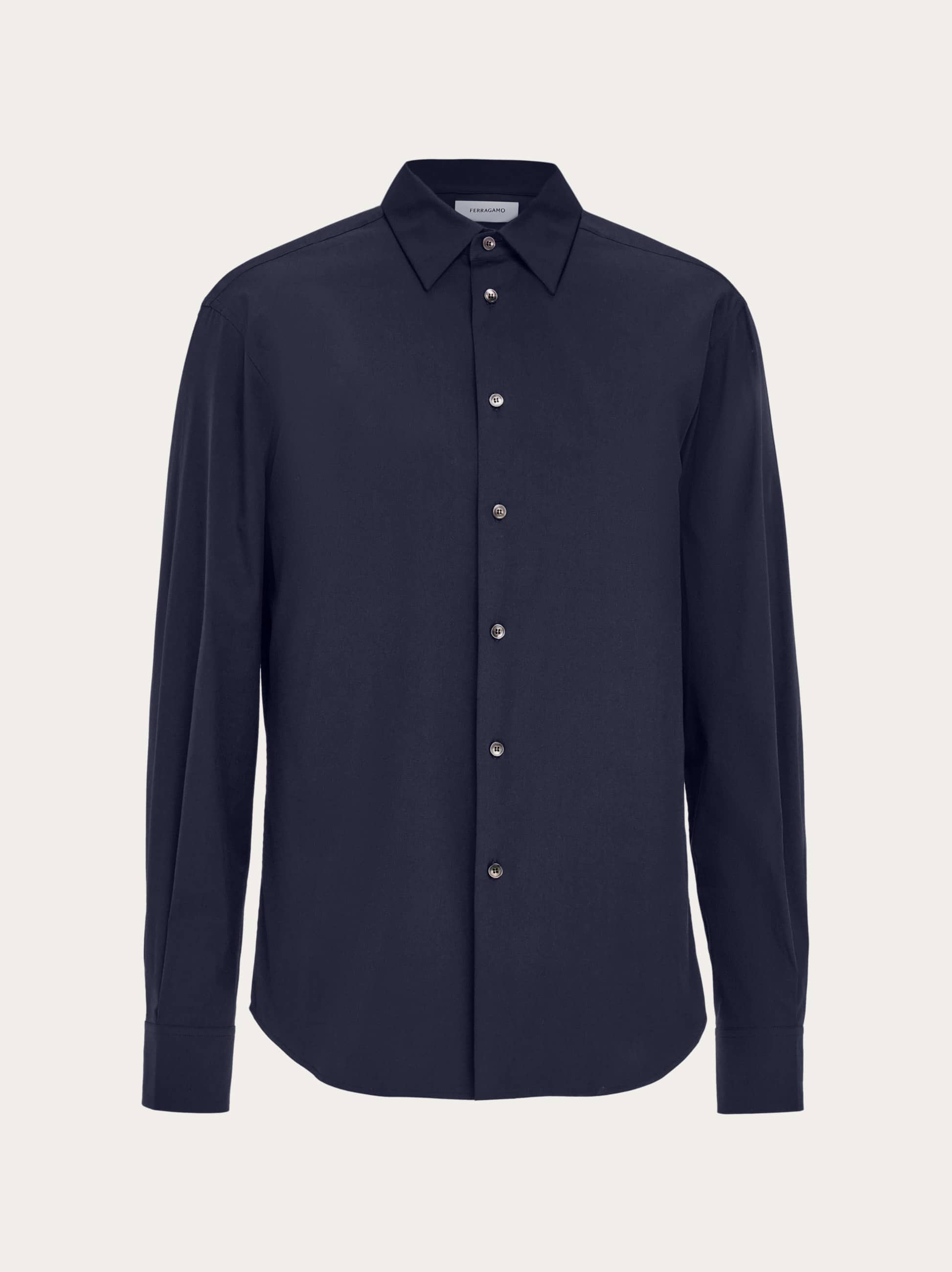 Ferragamo Men Slim fit shirt Blue