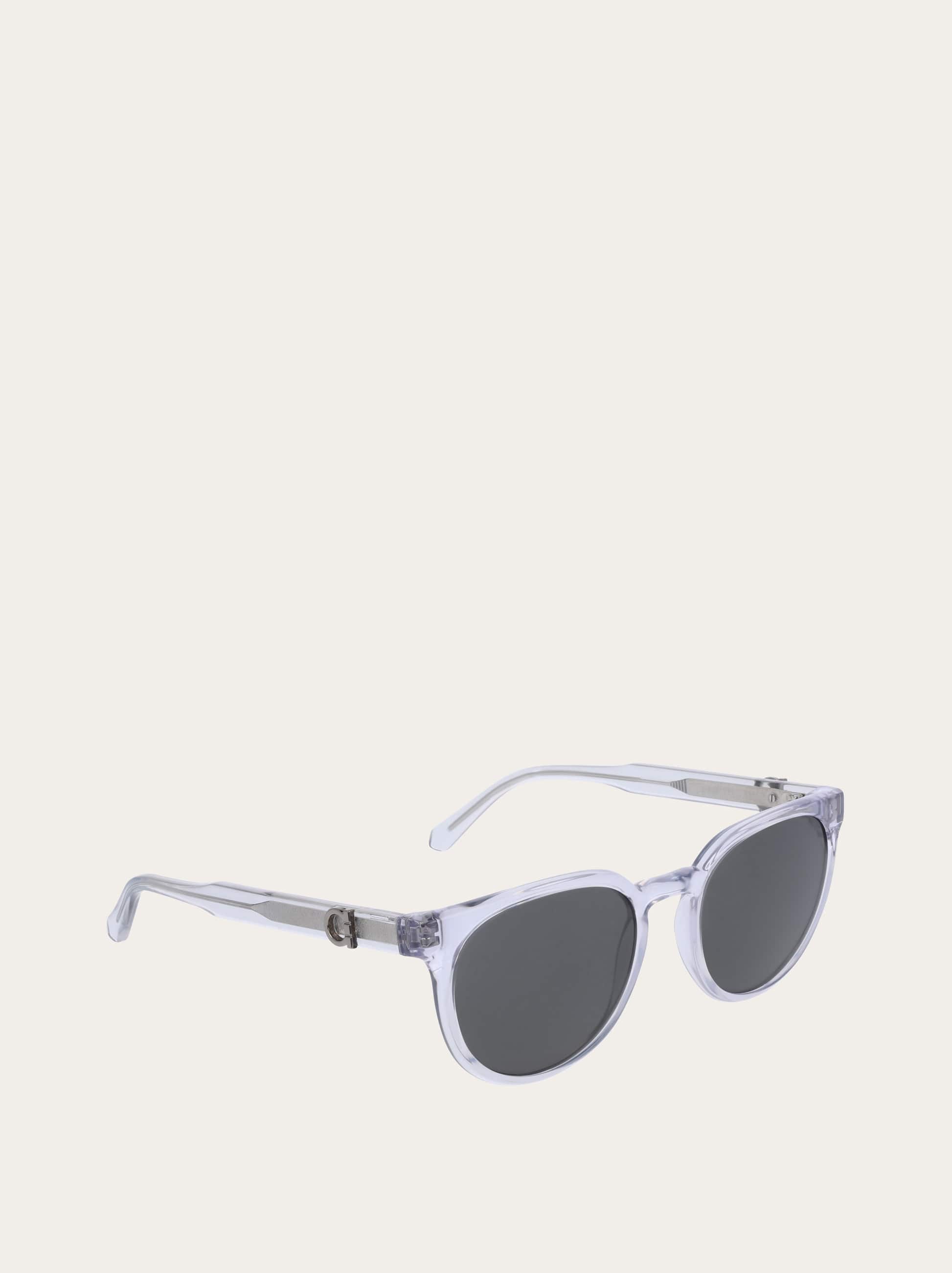  Ferragamo Men Round Frame Sunglasses Grey 