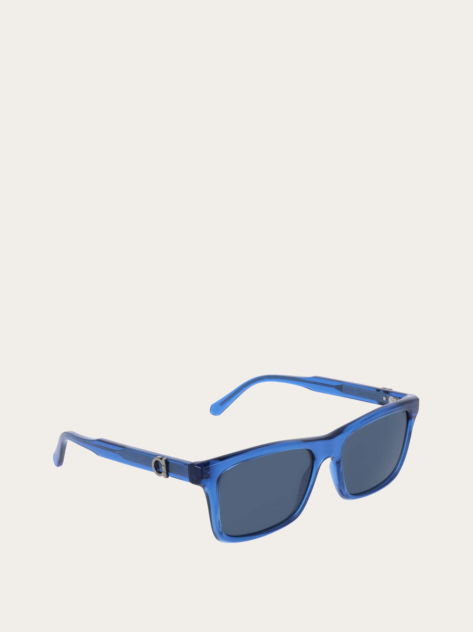 Ferragamo 55mm Rectangular Sunglasses In Blue