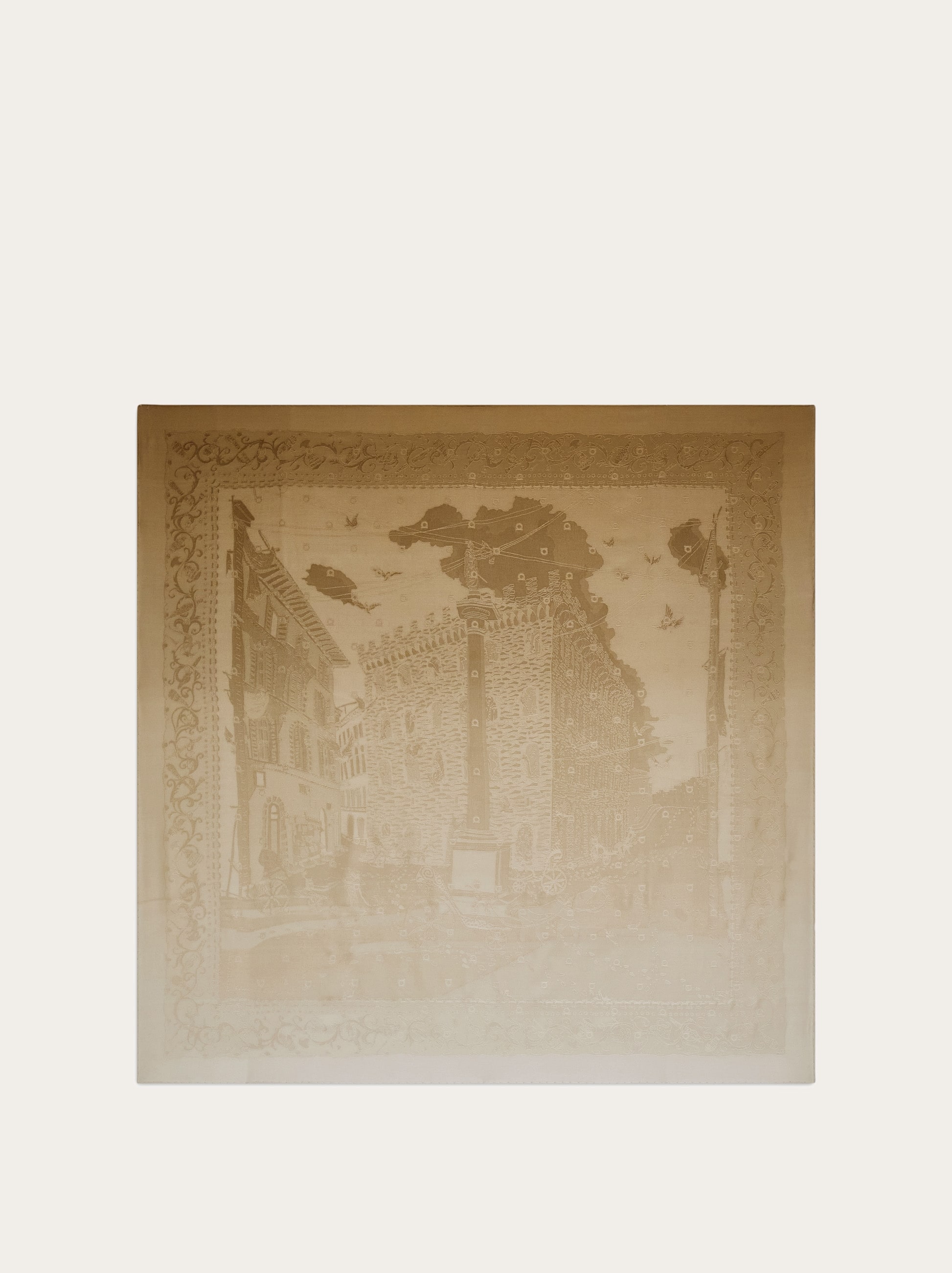 Ferragamo Donna Foulard in seta jacquard Palazzo Talpa/avorio