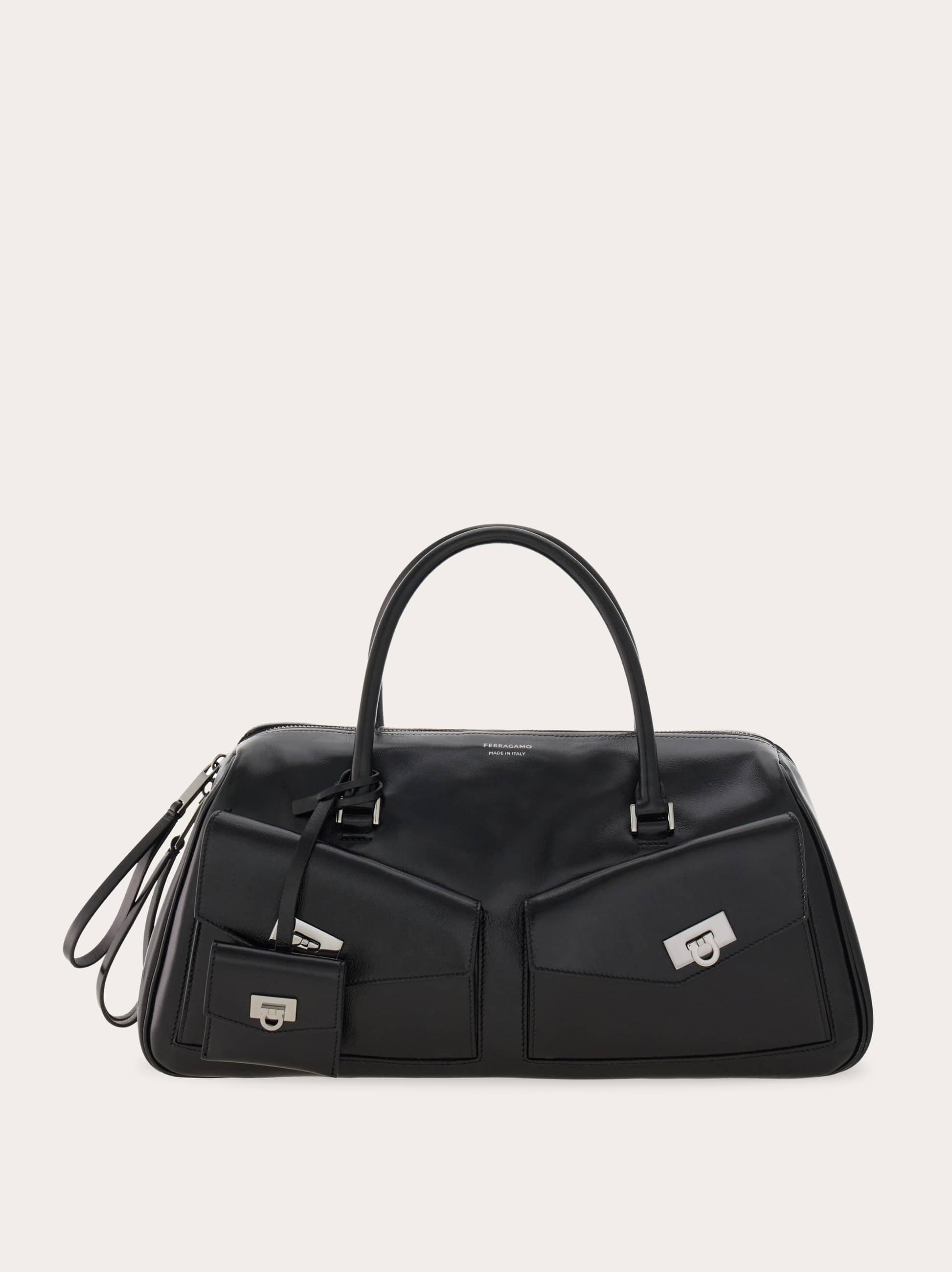 Ferragamo Donna Borsa bowling multipocket (M) Nero