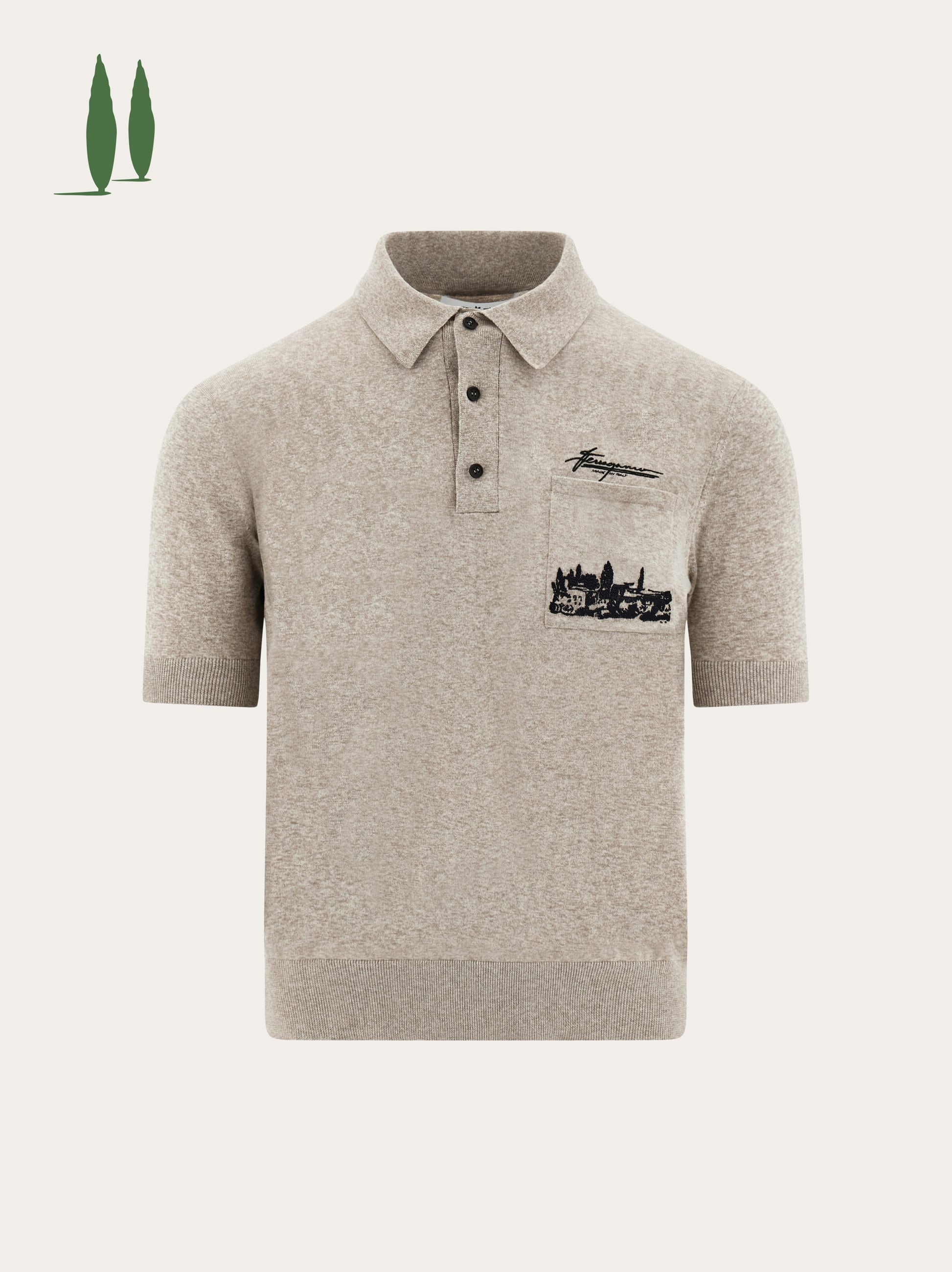 Ferragamo Uomo Back to Earth - Polo stampa Tuscany Grigio