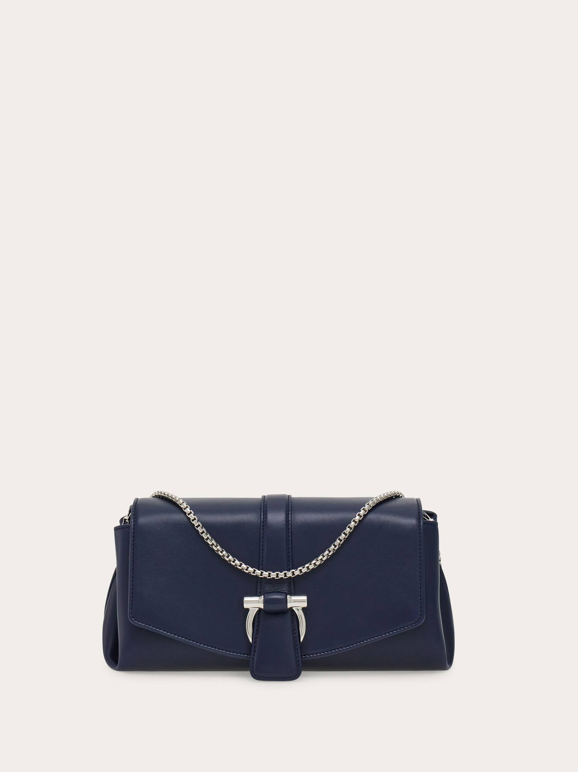 Ferragamo Donna Borsa a tracolla con patta frontale (XS) Blu